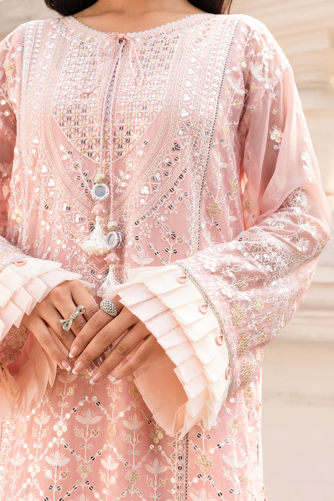Embroidered Shirt Shalwar Dupatta - 4209 - Image 11