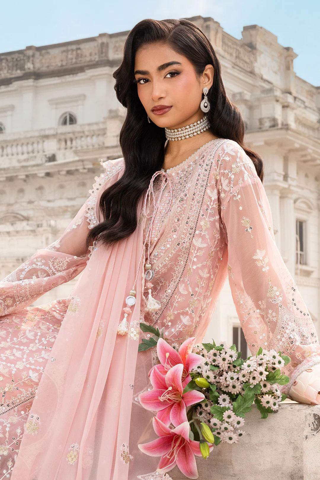 Embroidered Shirt Shalwar Dupatta - 4209 - Image 12