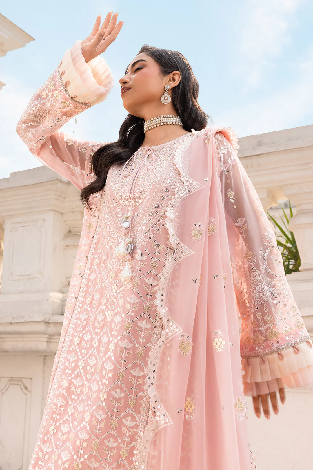 Embroidered Shirt Shalwar Dupatta - 4209 - Image 15