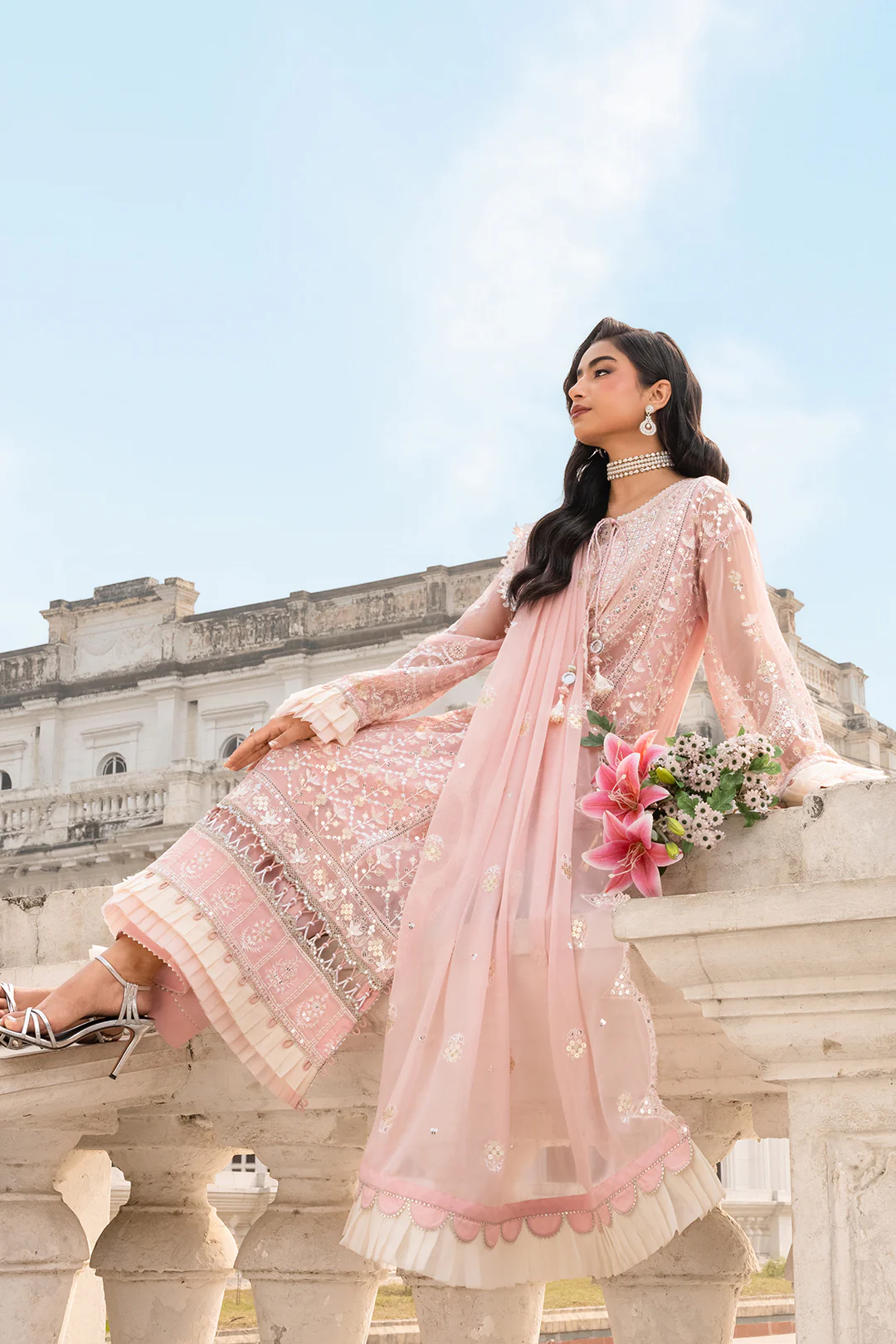 Embroidered Shirt Shalwar Dupatta - 4209 - Image 16