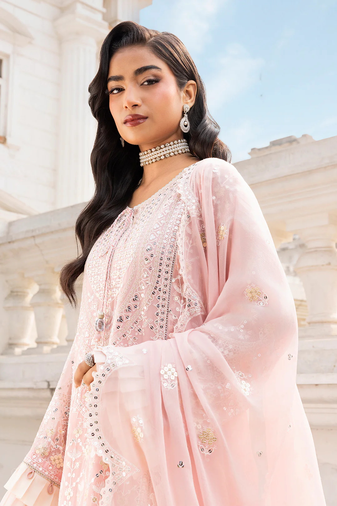 Embroidered Shirt Shalwar Dupatta - 4209 - Image 17