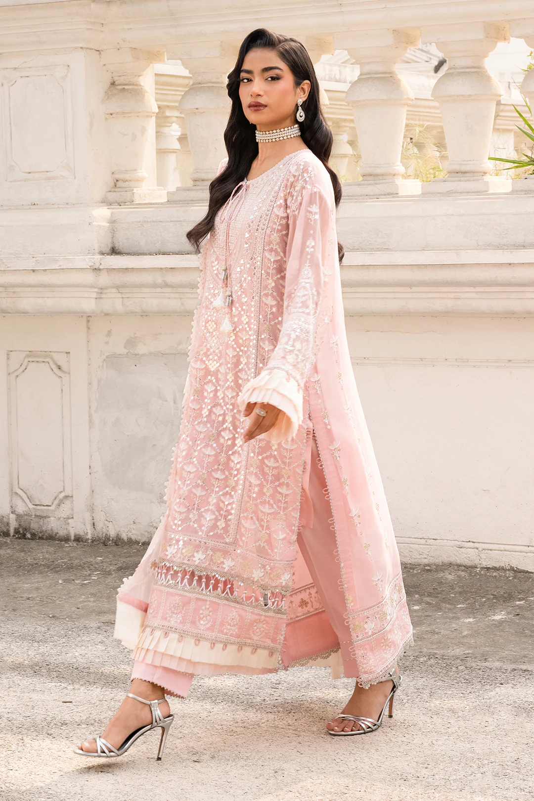 Embroidered Shirt Shalwar Dupatta - 4209 - Image 3