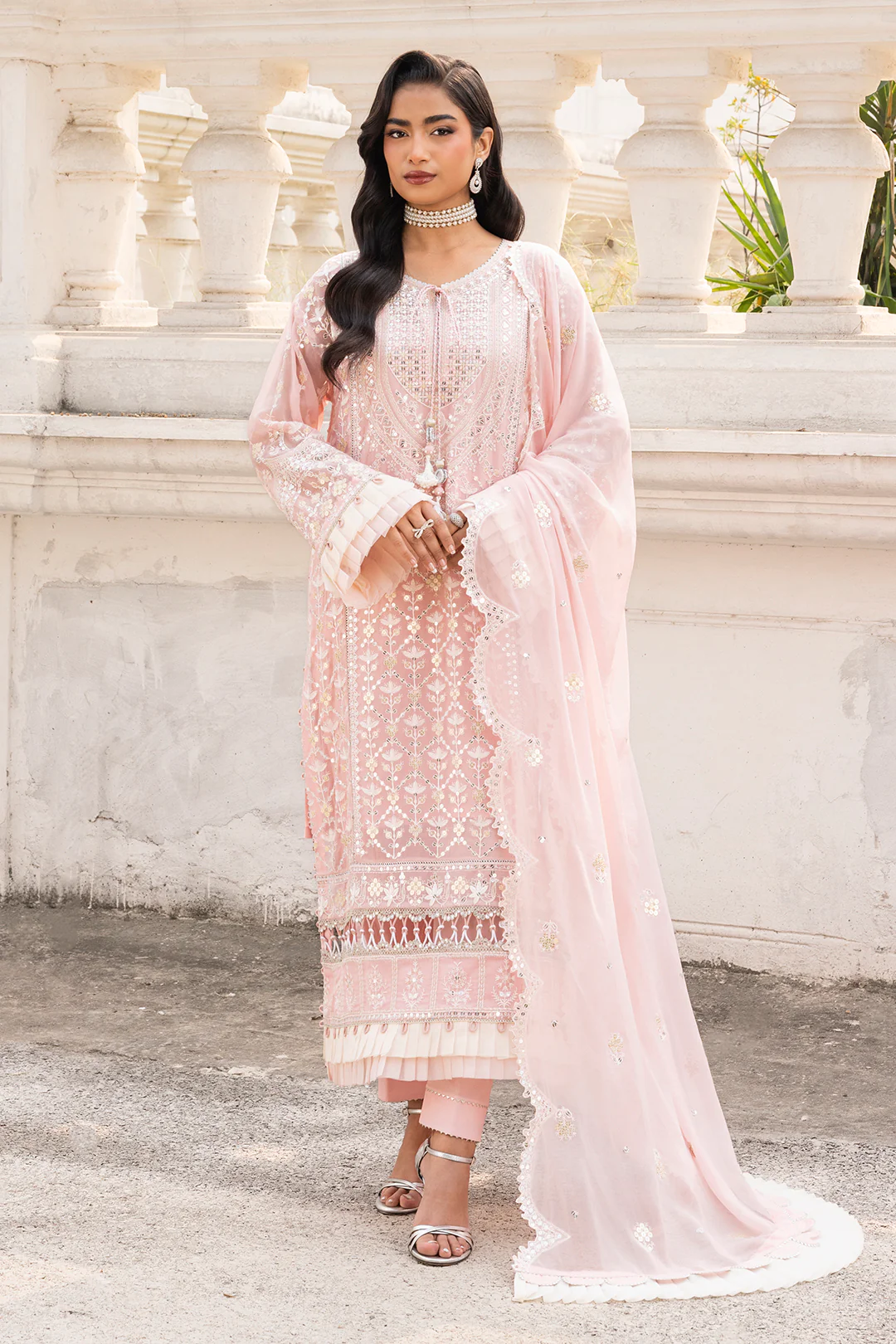 Embroidered Shirt Shalwar Dupatta - 4209 - Image 5