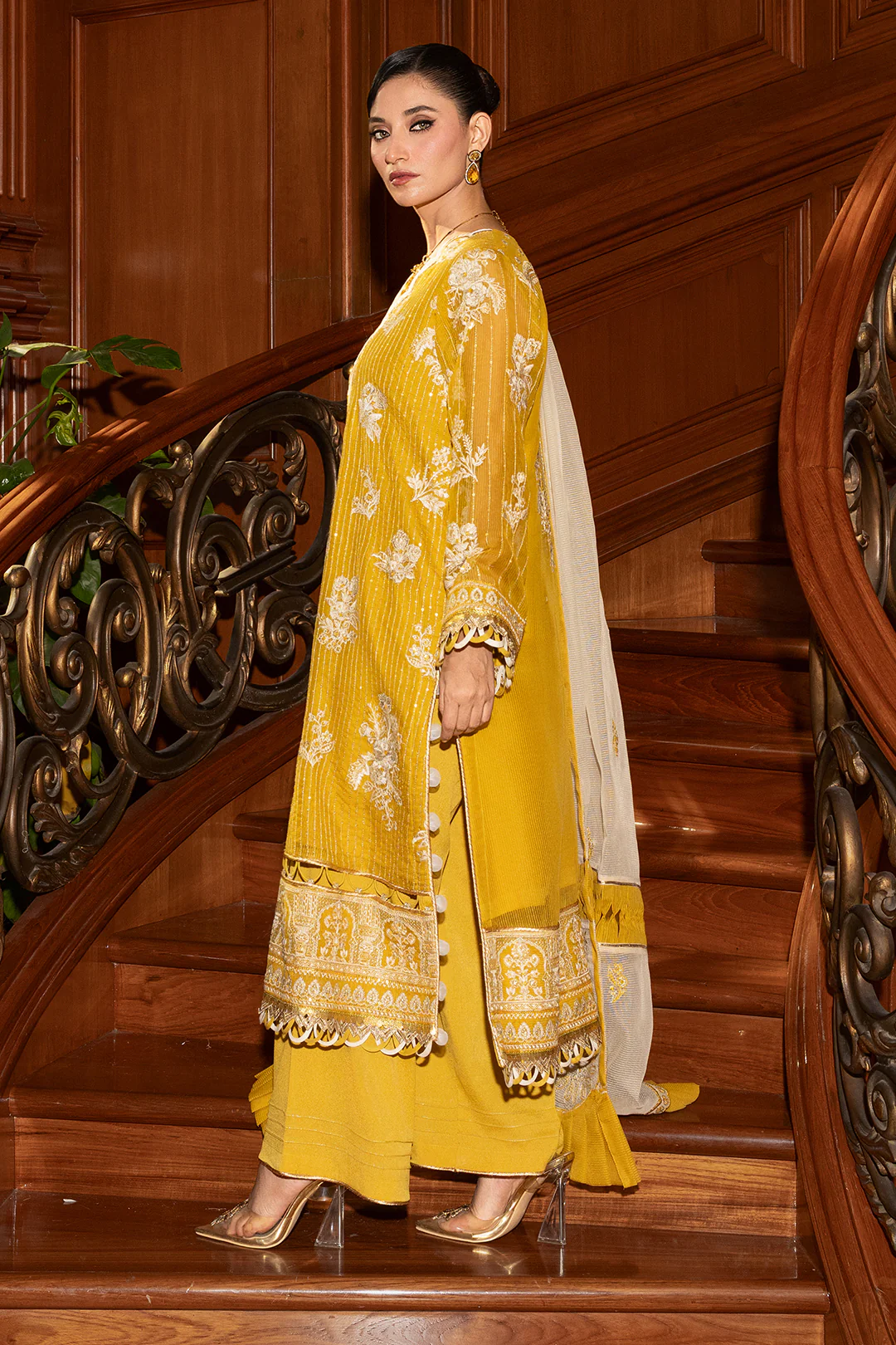 Embroidered Shirt Shalwar Dupatta - 4210 - Image 4