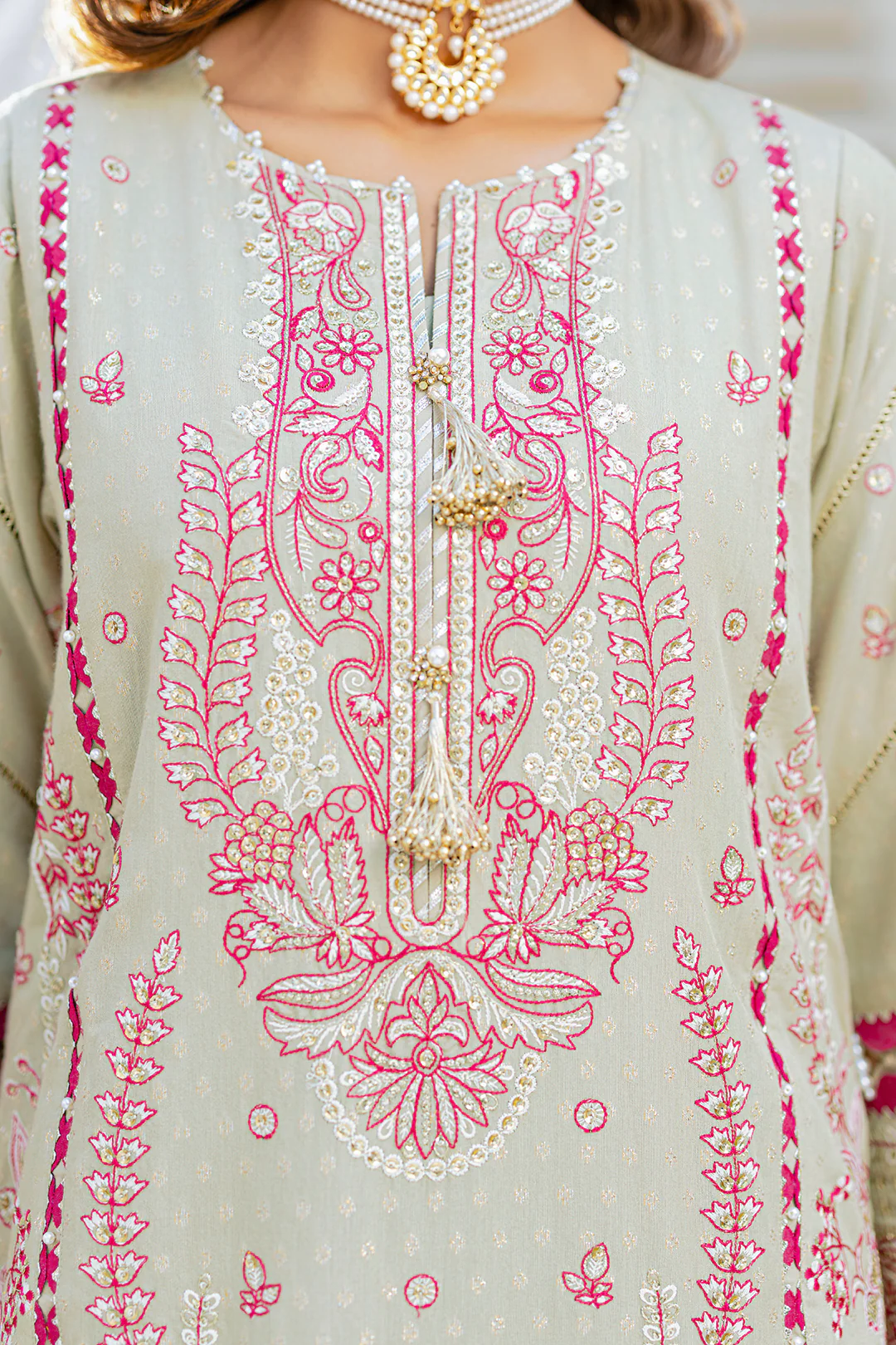 Embroidered Shirt Shalwar Dupatta - 4213 - Image 13