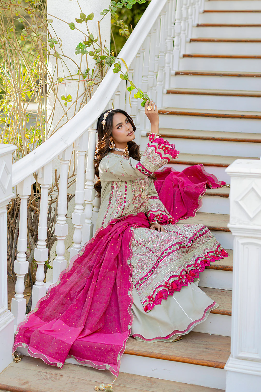 Embroidered Shirt Shalwar Dupatta - 4213 - Image 16