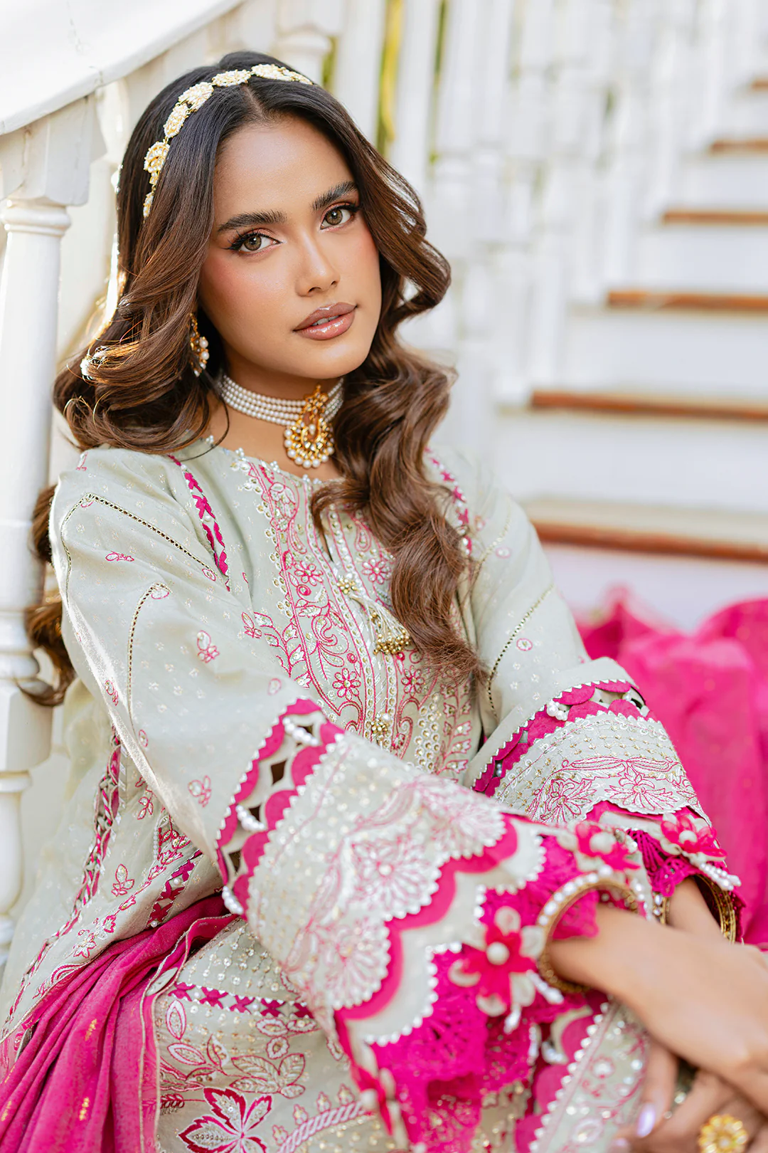 Embroidered Shirt Shalwar Dupatta - 4213 - Image 7