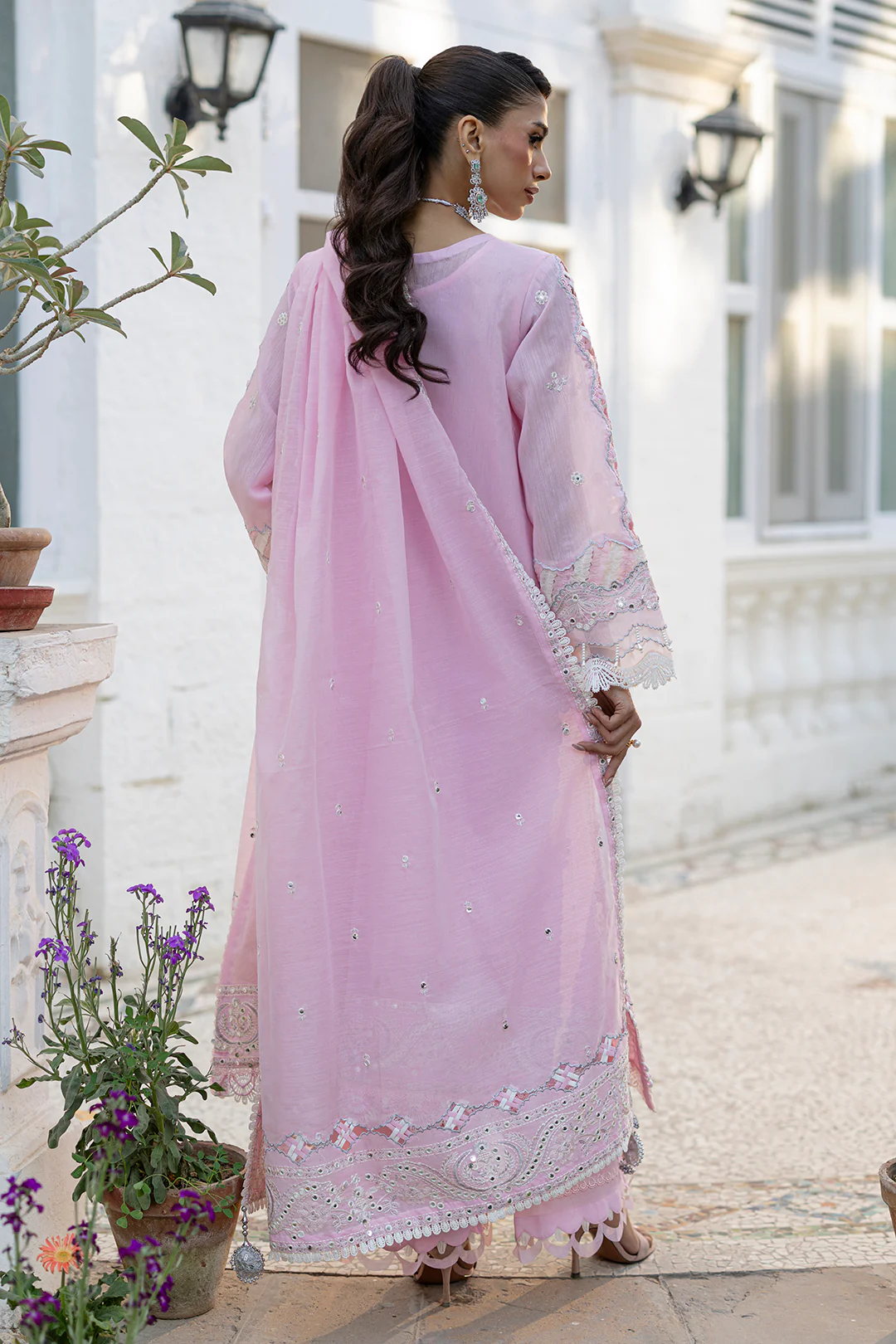 Embroidered Shirt Shalwar Dupatta - 4215 - Image 17
