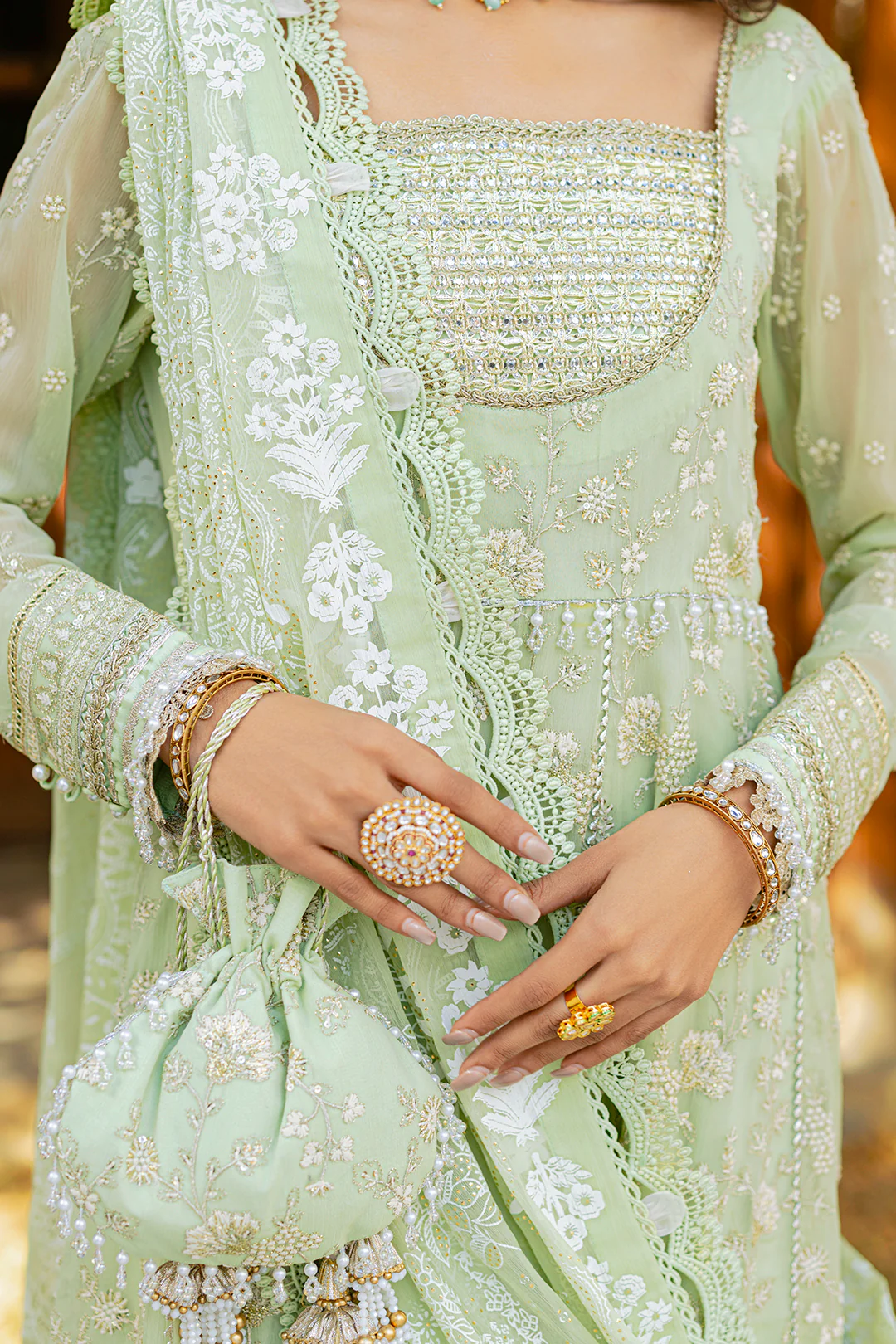 Embroidered Shirt Shalwar Dupatta - 4216 - Image 15