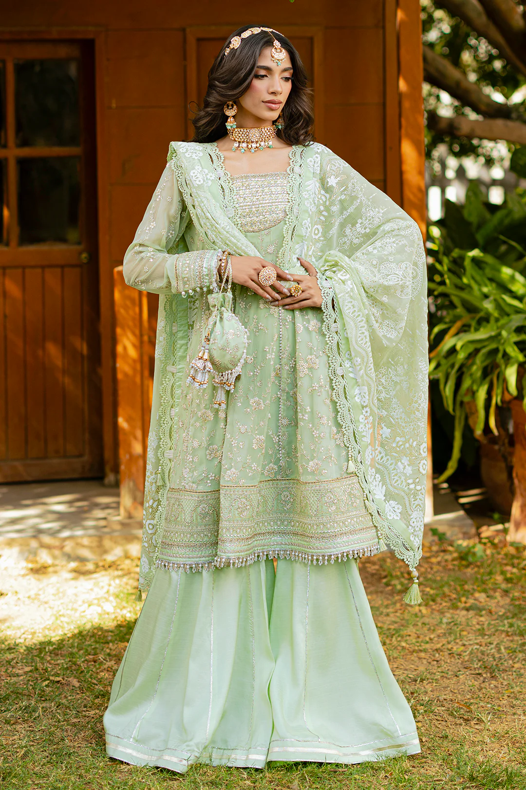 Embroidered Shirt Shalwar Dupatta - 4216 - Image 3