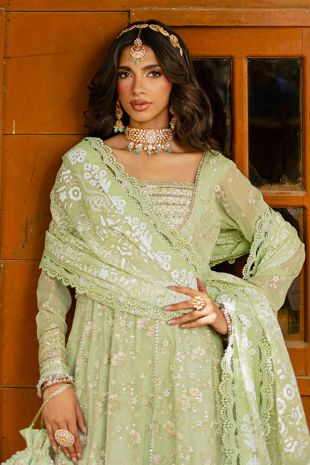 Embroidered Shirt Shalwar Dupatta - 4216 - Image 4