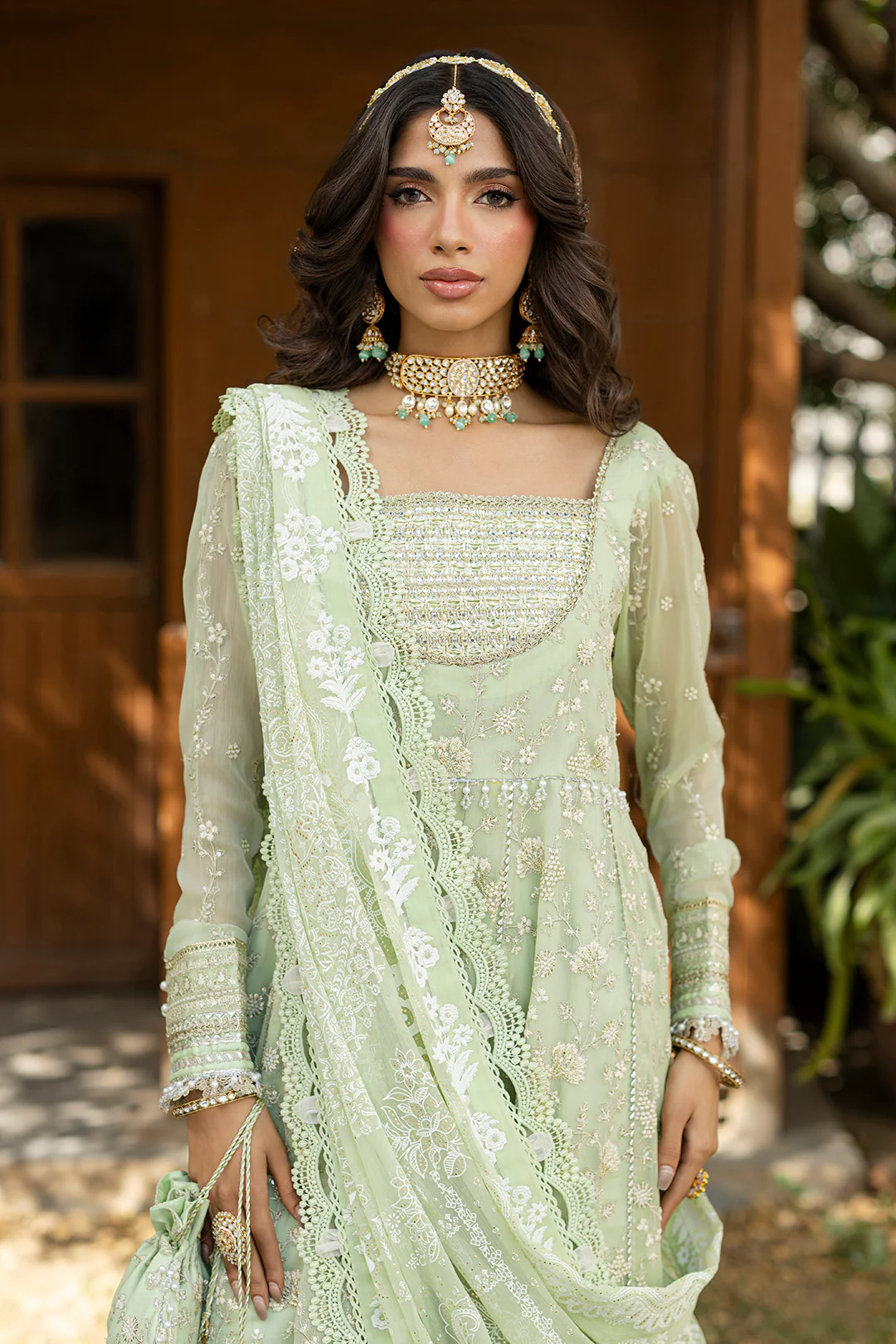 Embroidered Shirt Shalwar Dupatta - 4216 - Image 7