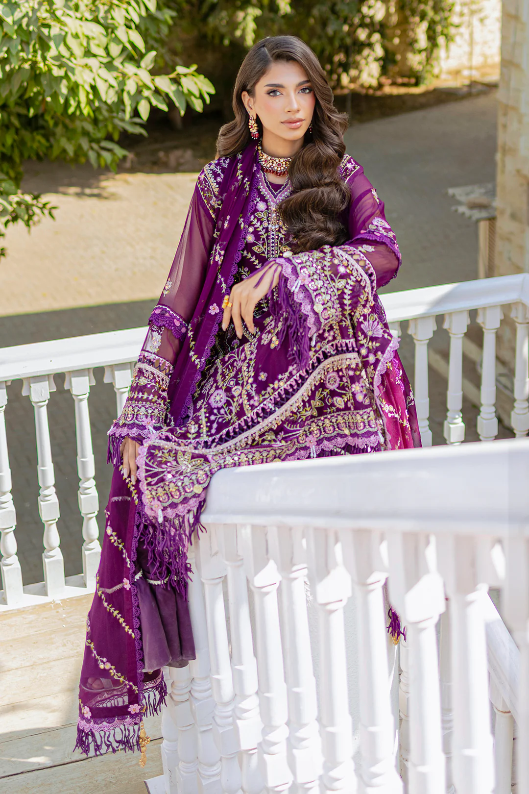 Embroidered Shirt Shalwar Dupatta - 4218 - Image 15
