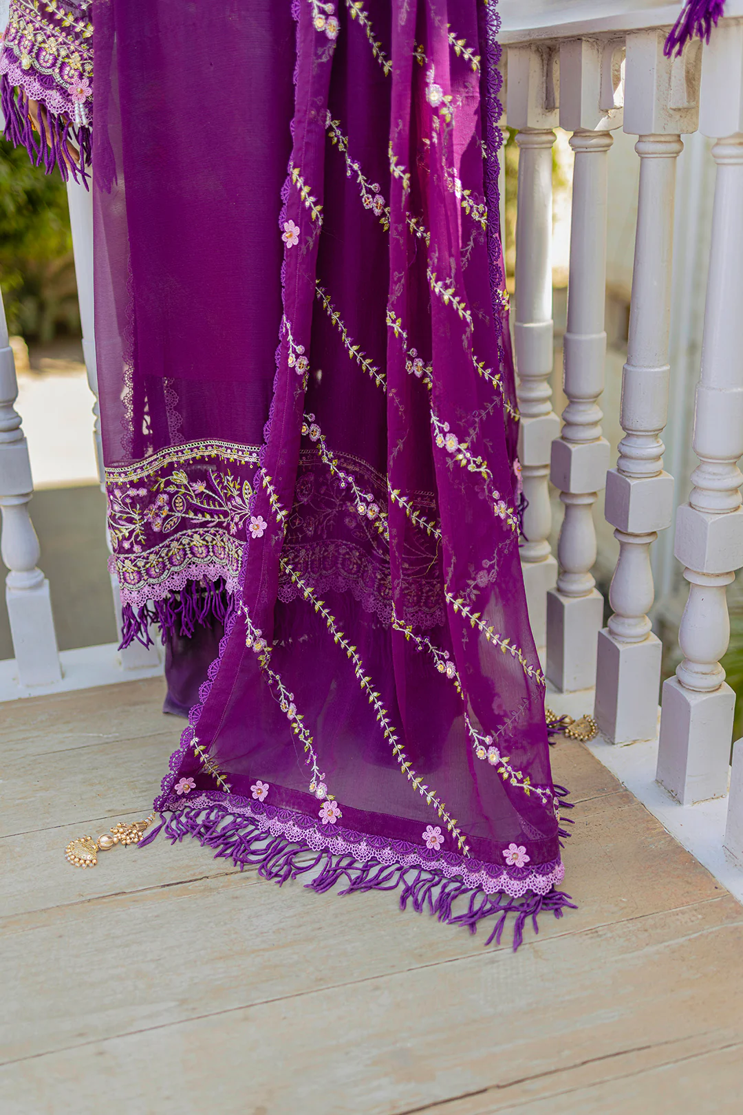 Embroidered Shirt Shalwar Dupatta - 4218 - Image 9