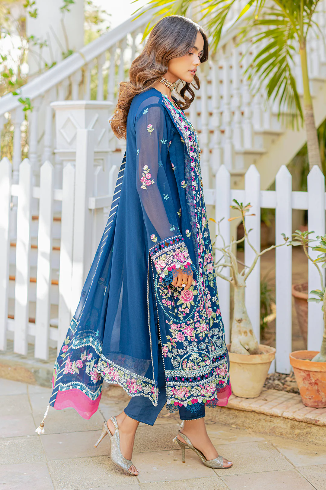 Embroidered Shirt Shalwar Dupatta - 4219 - Image 15