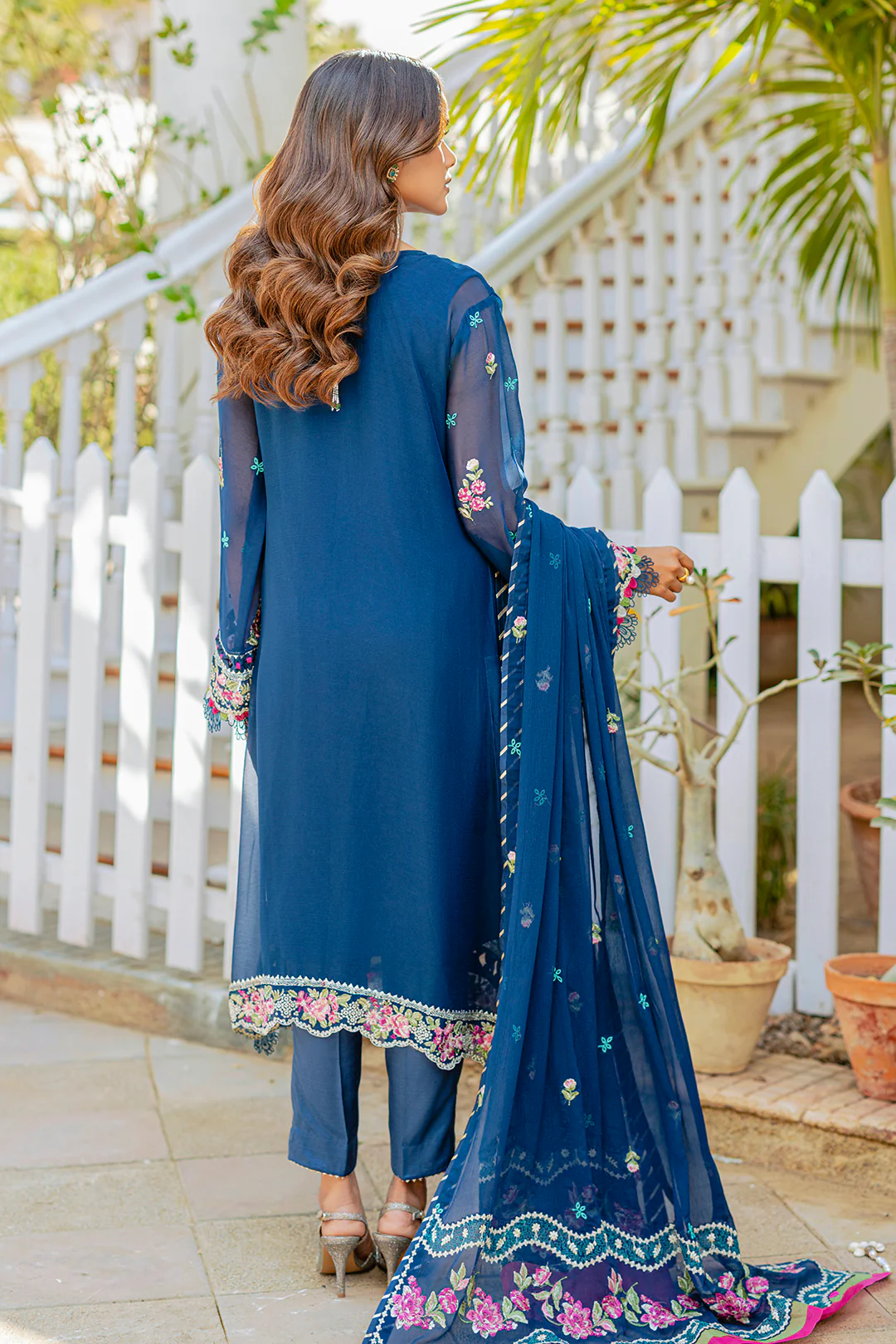 Embroidered Shirt Shalwar Dupatta - 4219 - Image 16