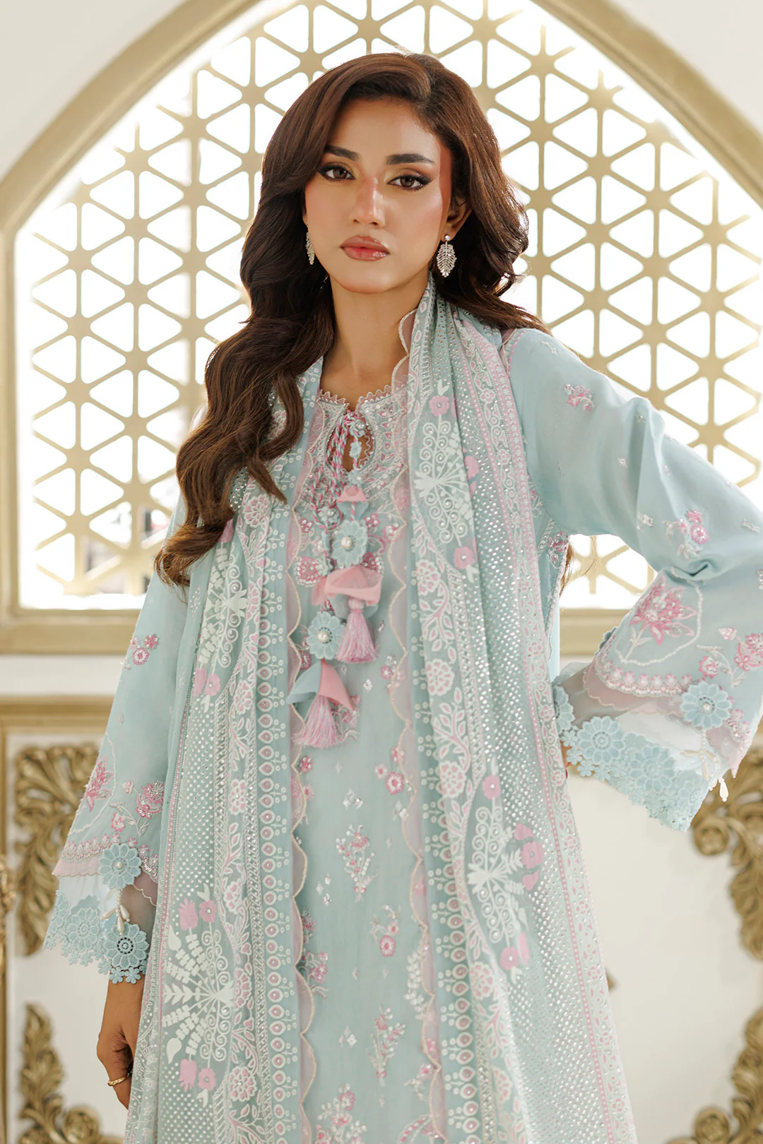 Embroidered Shirt Shalwar Dupatta - 4221 - Image 11