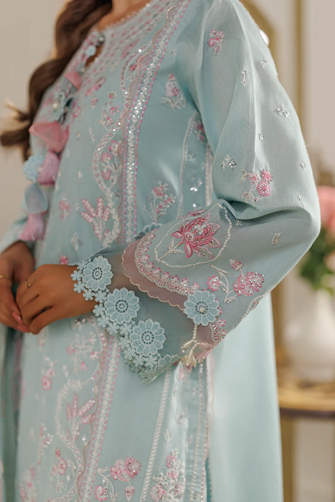Embroidered Shirt Shalwar Dupatta - 4221 - Image 13