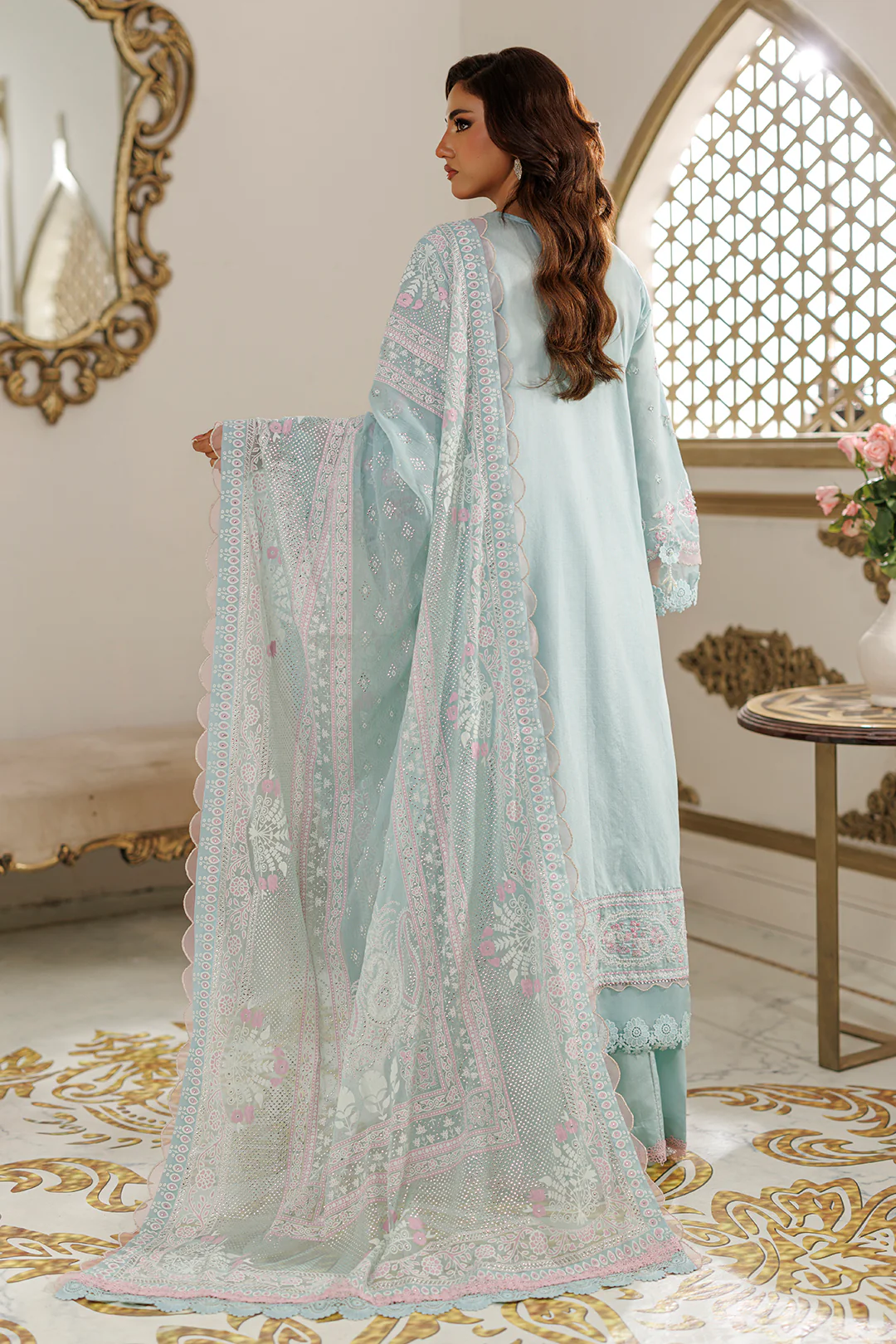 Embroidered Shirt Shalwar Dupatta - 4221 - Image 15