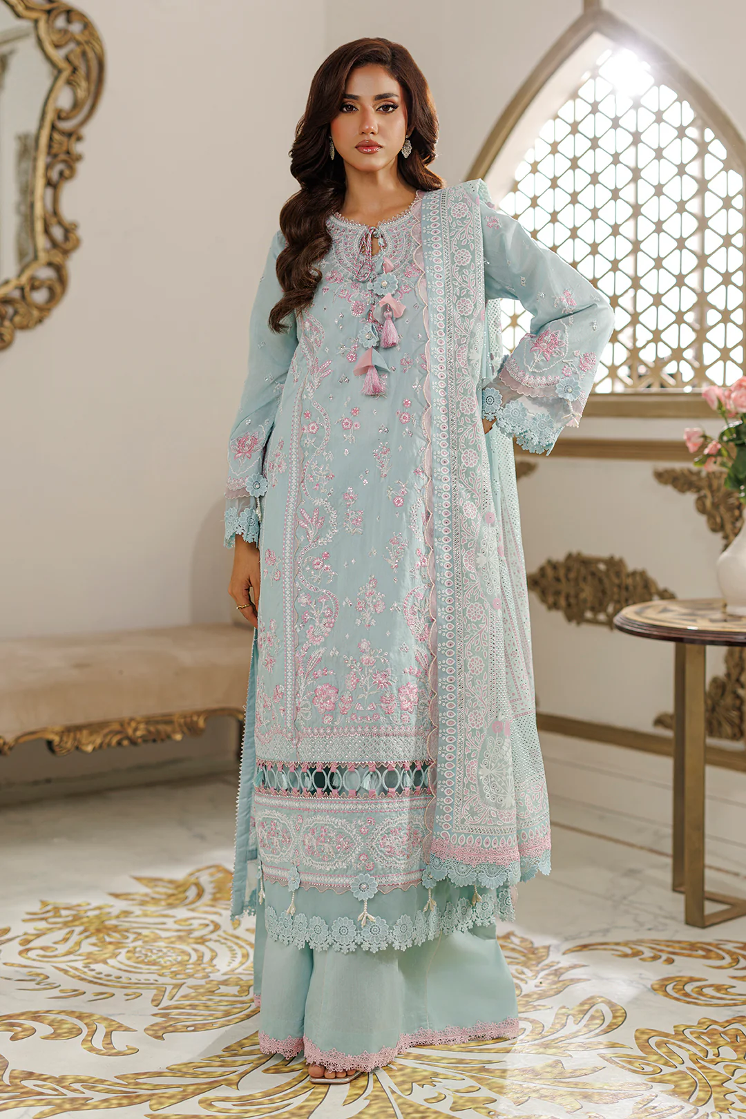 Embroidered Shirt Shalwar Dupatta - 4221 - Image 3