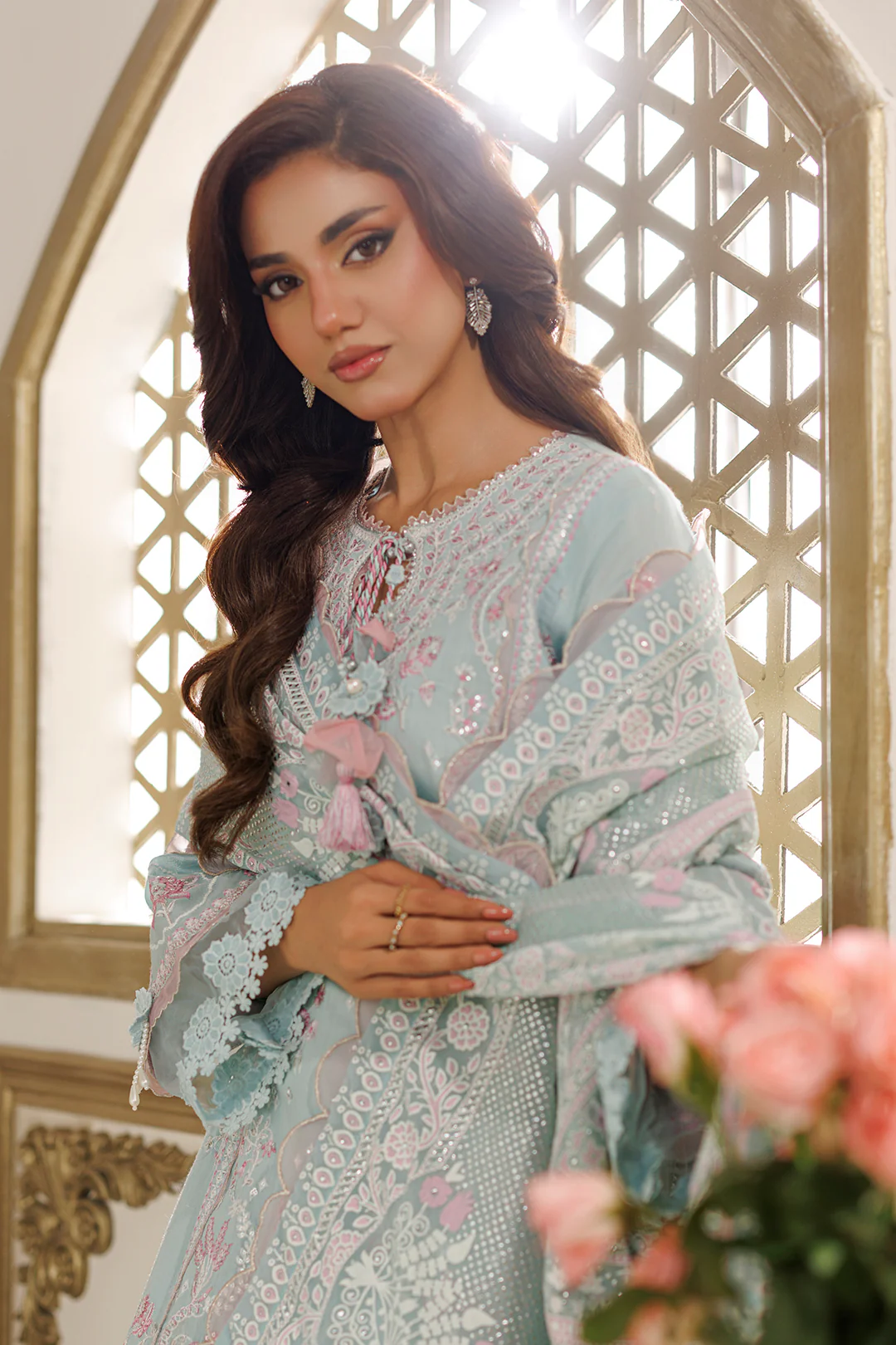 Embroidered Shirt Shalwar Dupatta - 4221 - Image 5