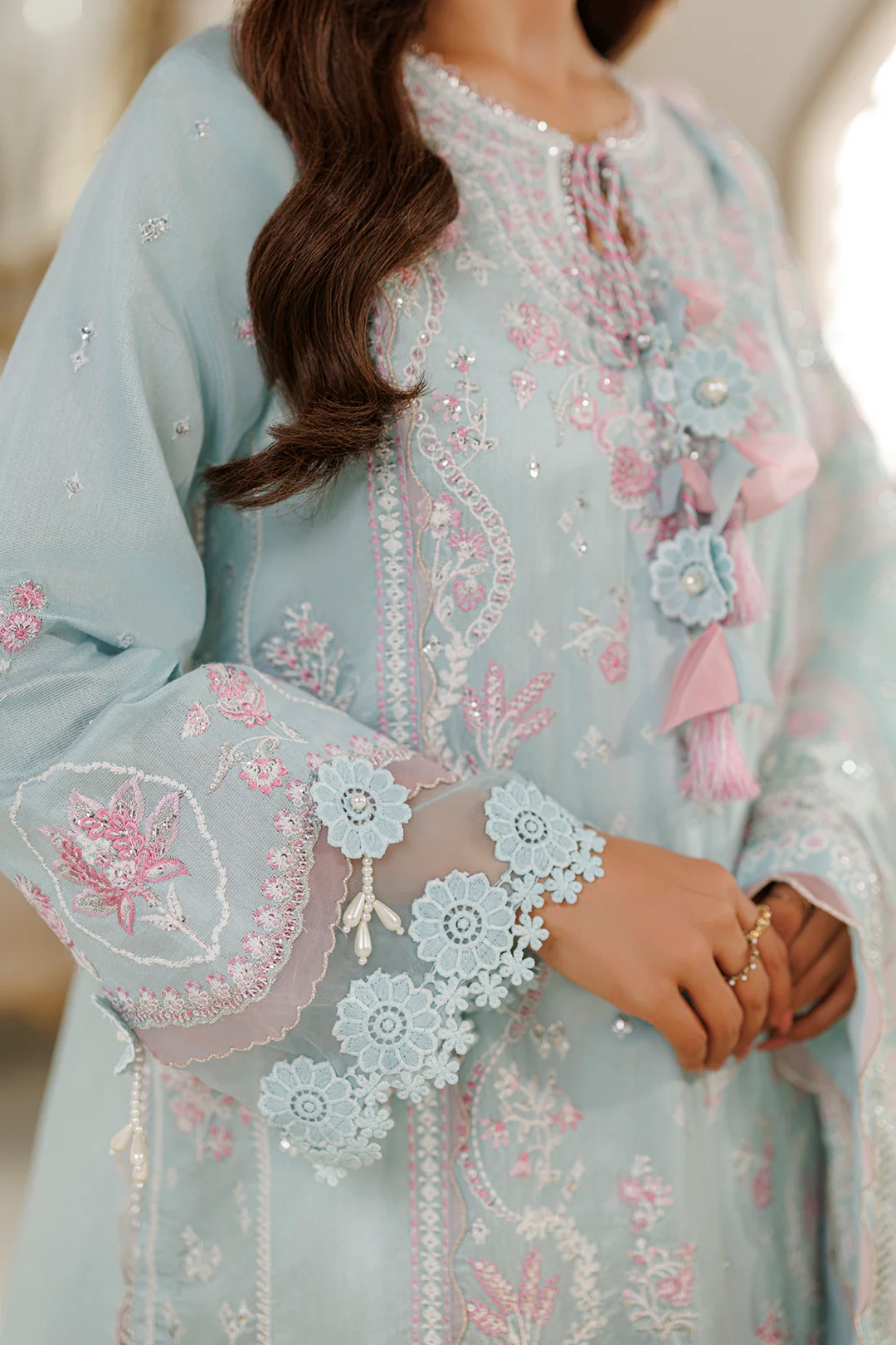 Embroidered Shirt Shalwar Dupatta - 4221 - Image 9