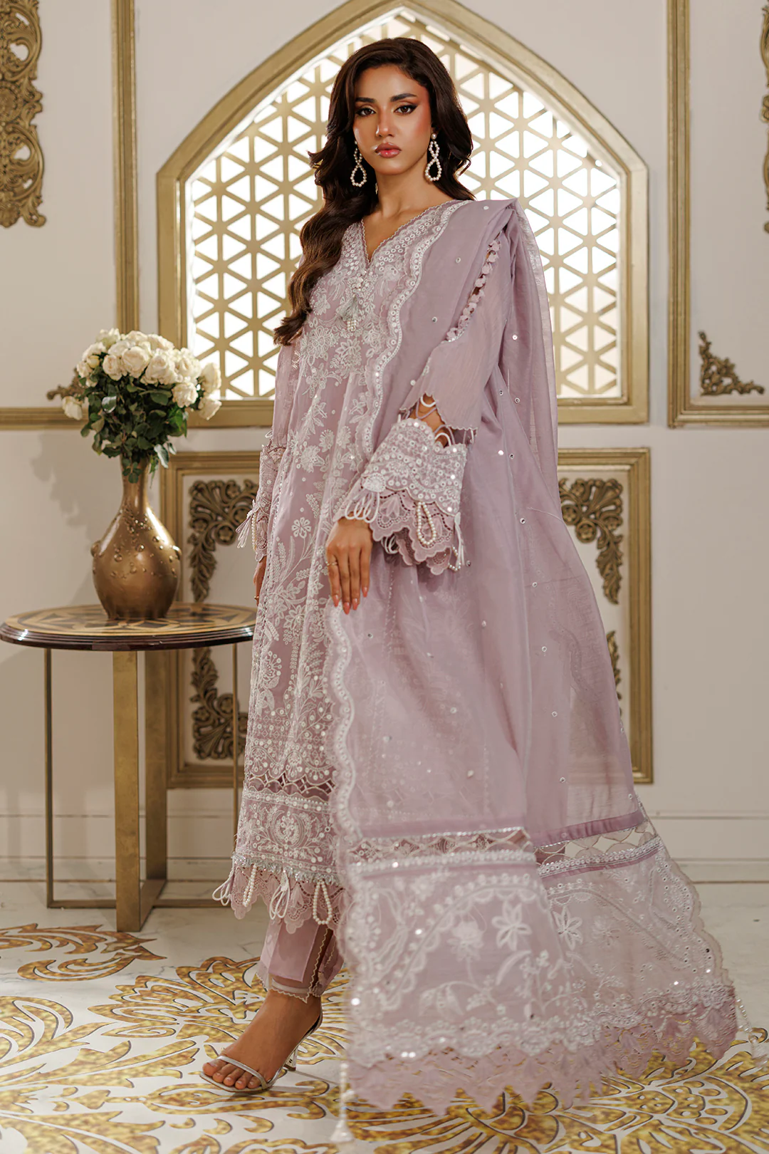 Embroidered Shirt Shalwar Dupatta - 4224 - Image 3