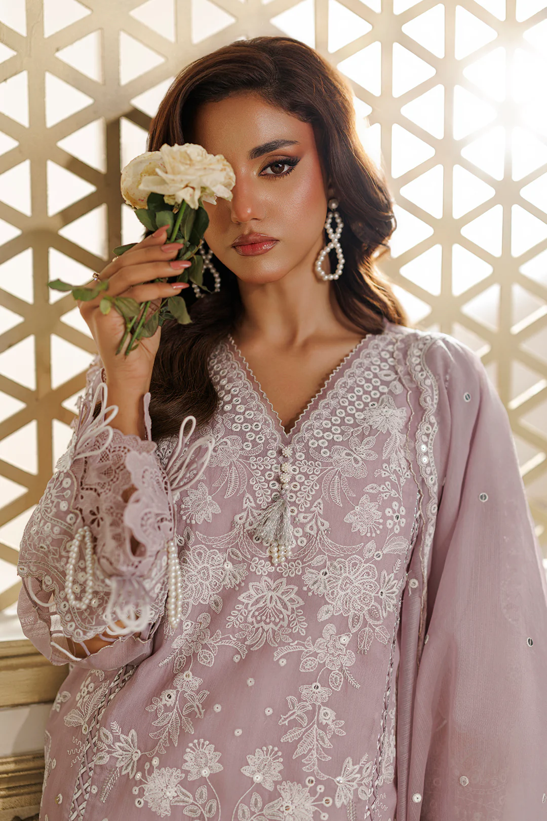 Embroidered Shirt Shalwar Dupatta - 4224 - Image 5