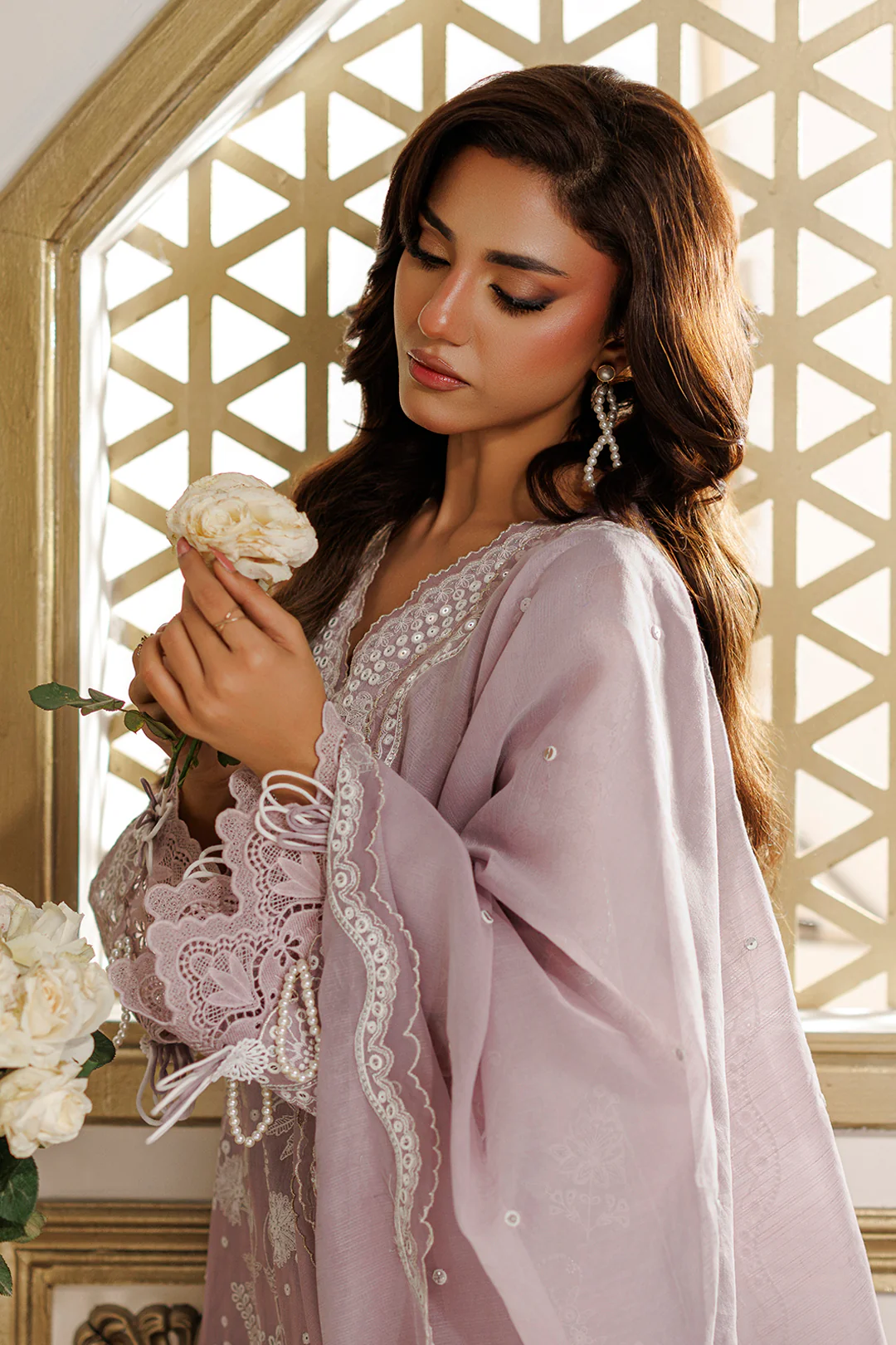 Embroidered Shirt Shalwar Dupatta - 4224 - Image 9