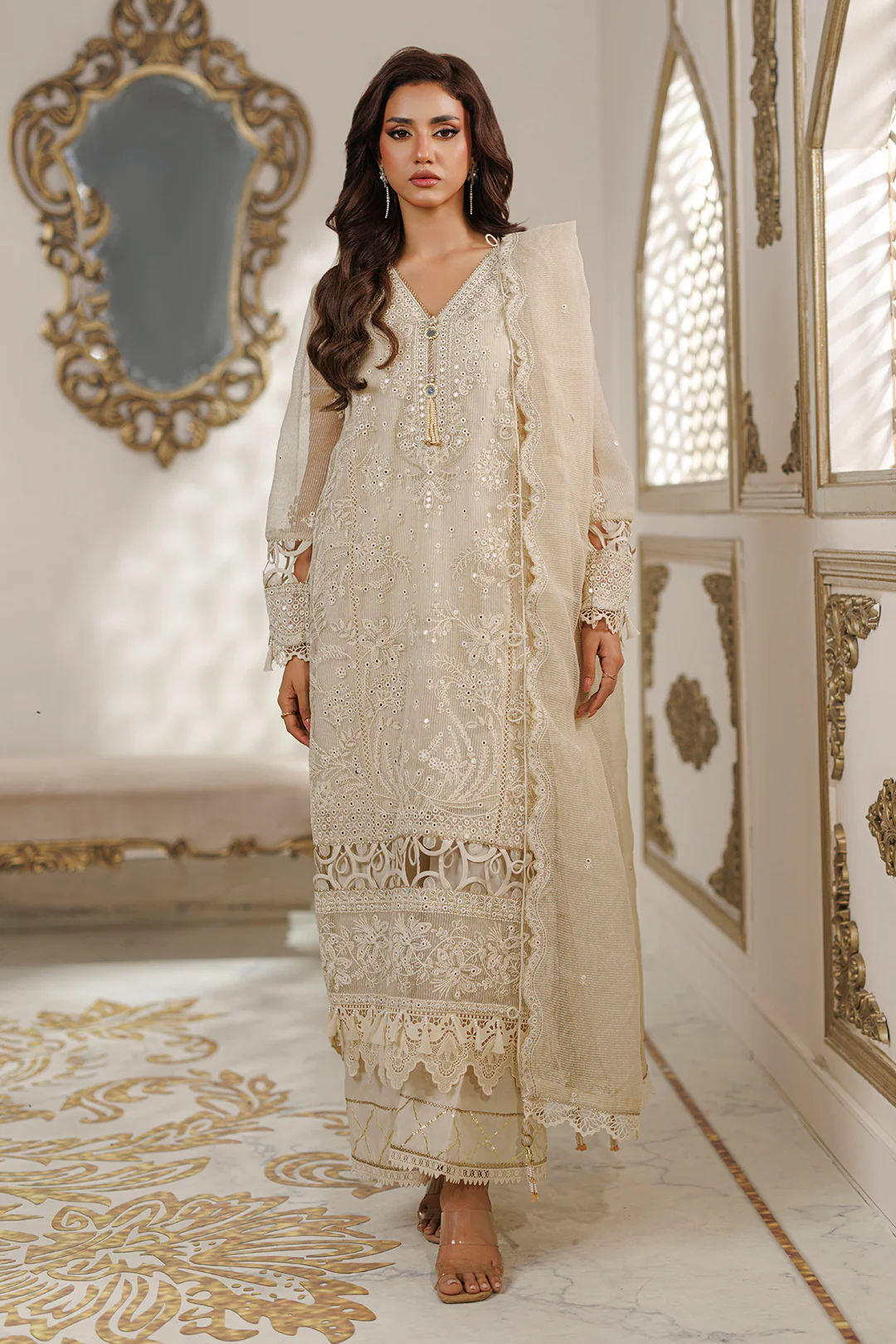 Embroidered Shirt Shalwar Dupatta - 4227