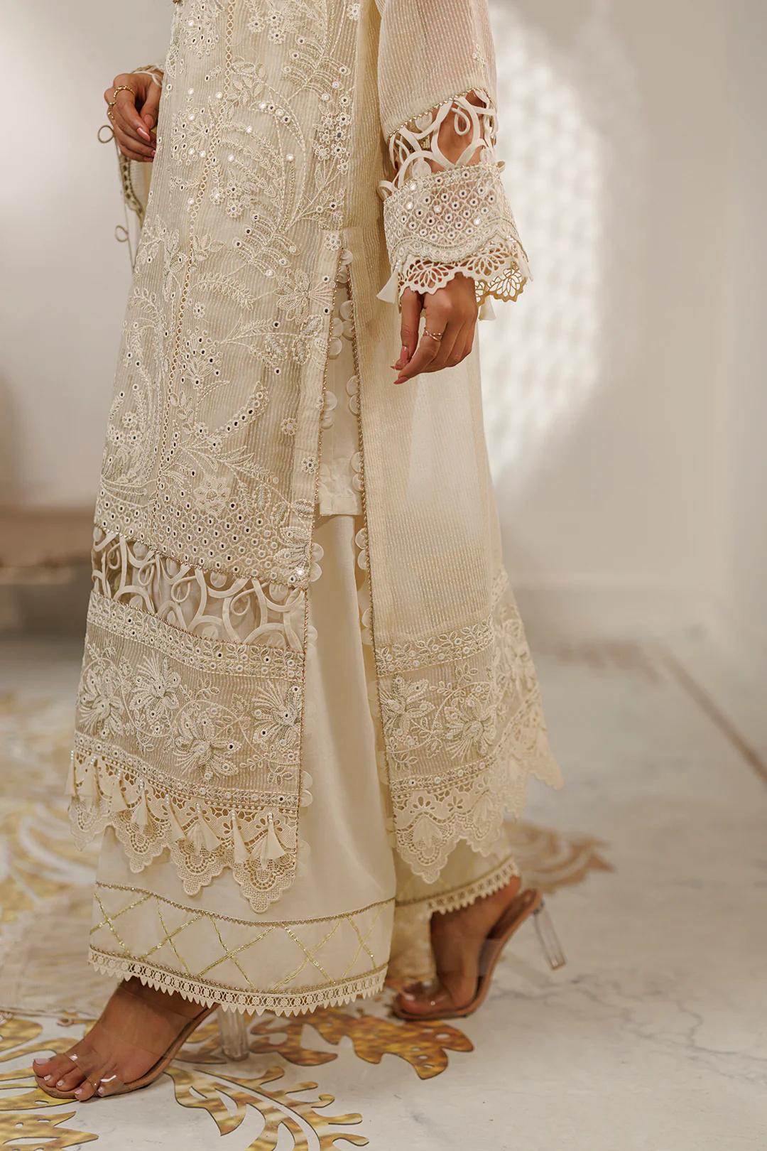 Embroidered Shirt Shalwar Dupatta - 4227 - Image 10