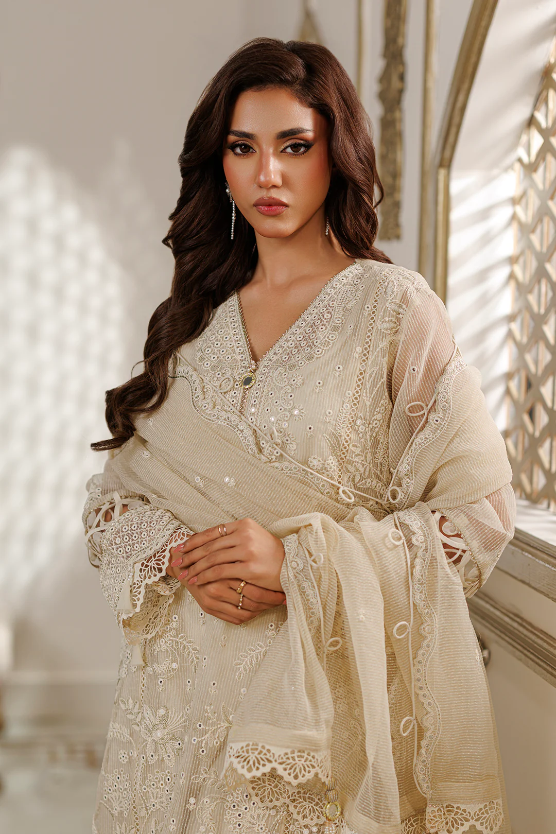 Embroidered Shirt Shalwar Dupatta - 4227 - Image 2