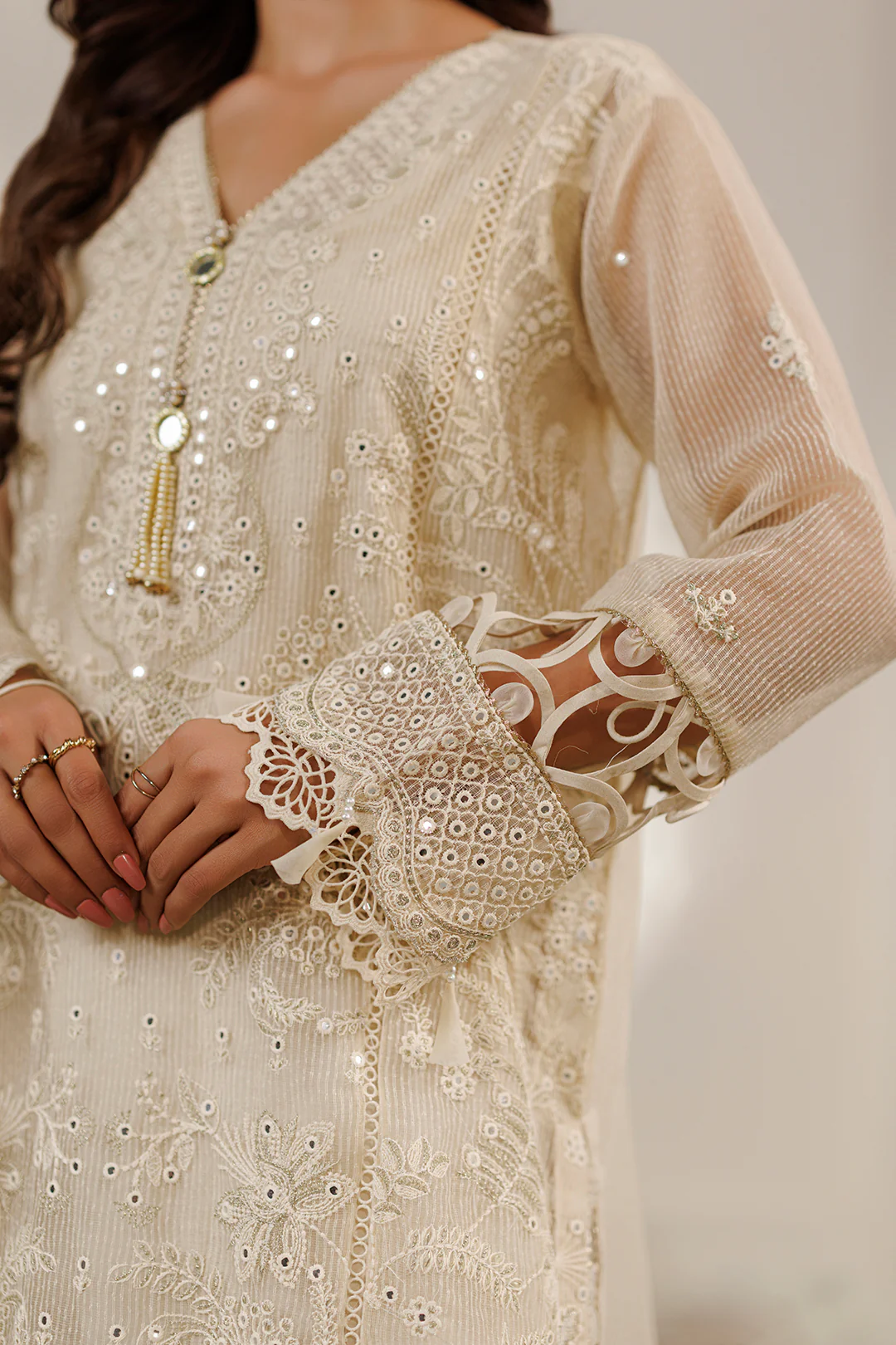 Embroidered Shirt Shalwar Dupatta - 4227 - Image 9