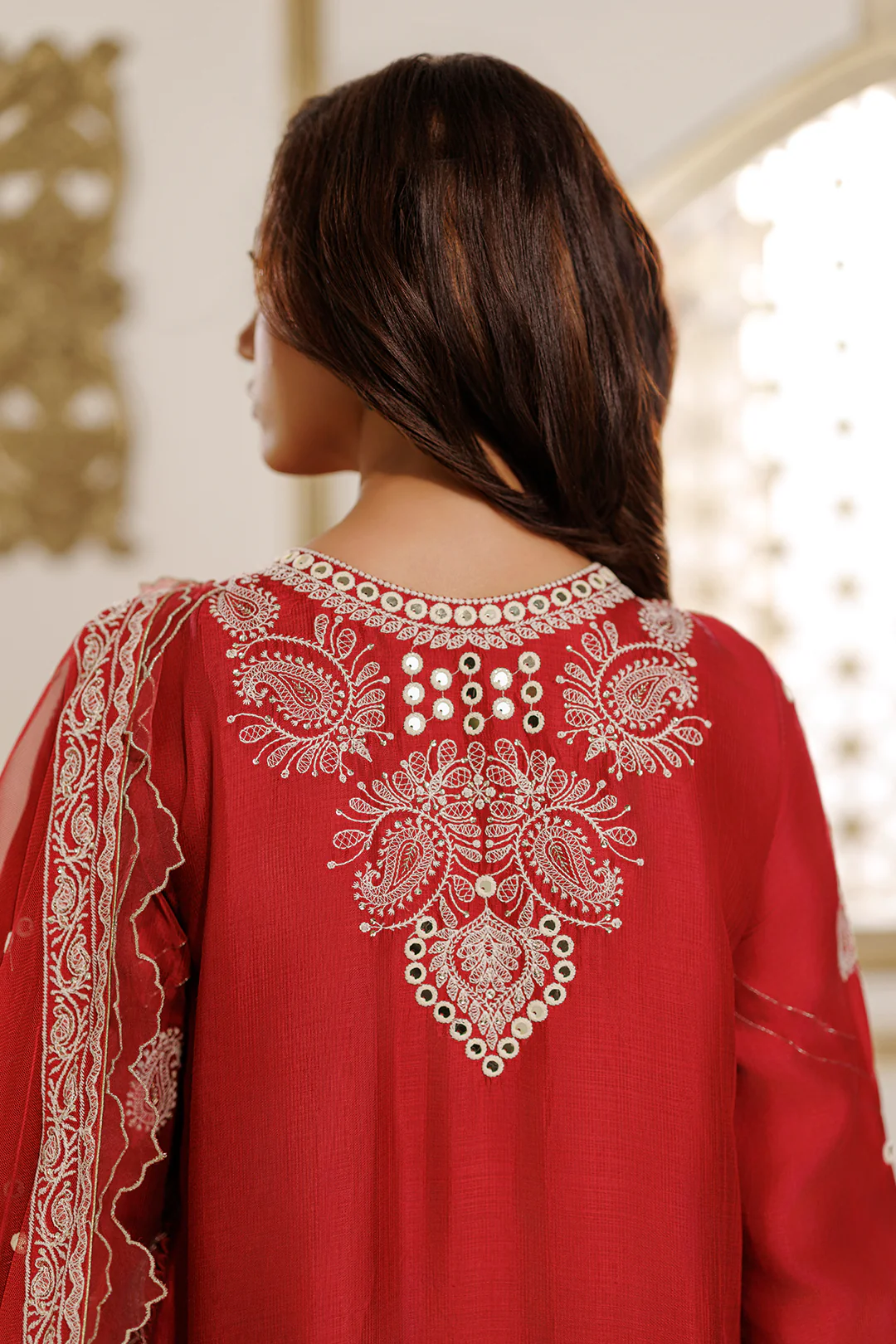 Embroidered Shirt Shalwar Dupatta - 4228 - Image 17