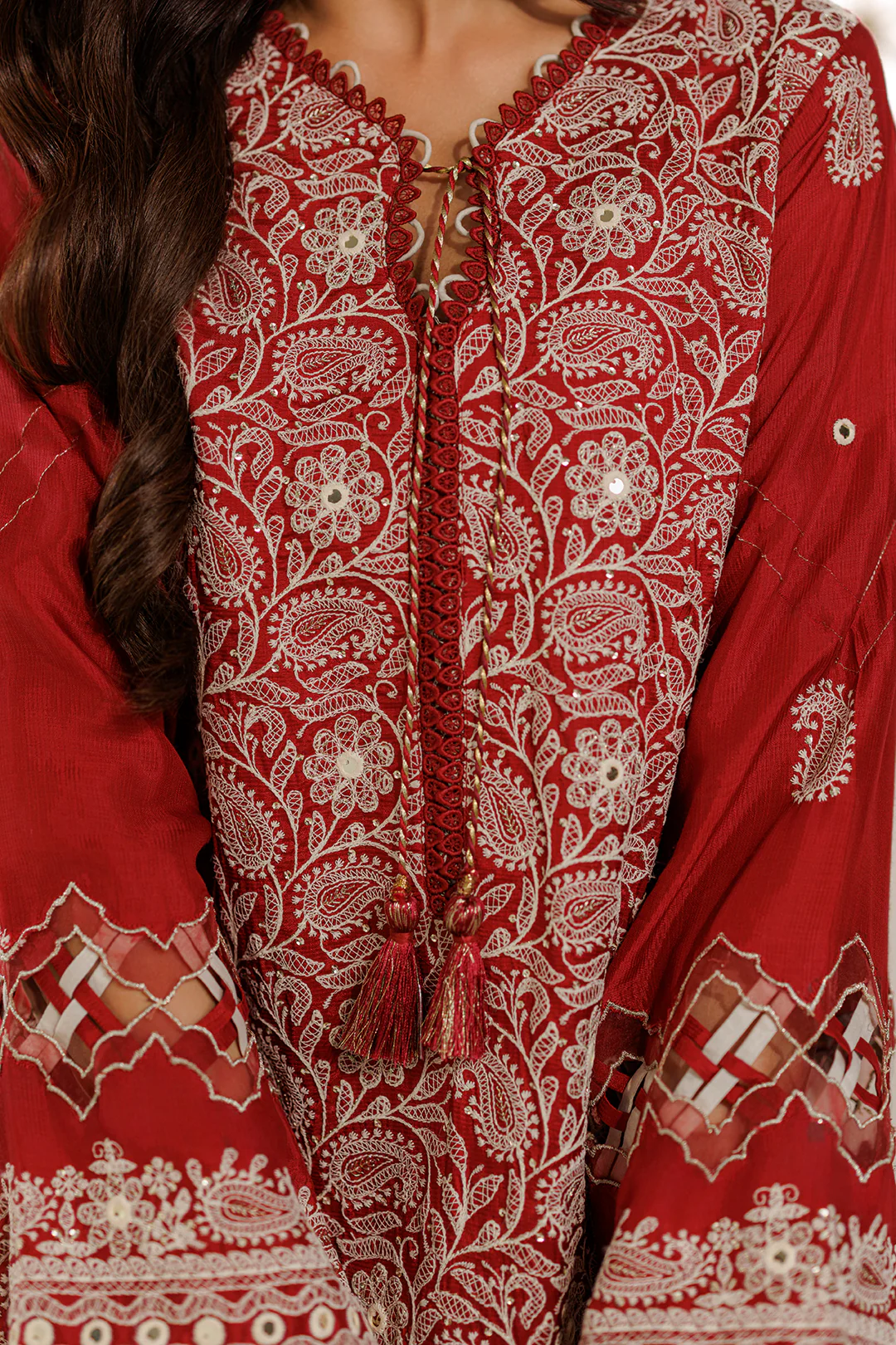 Embroidered Shirt Shalwar Dupatta - 4228 - Image 8