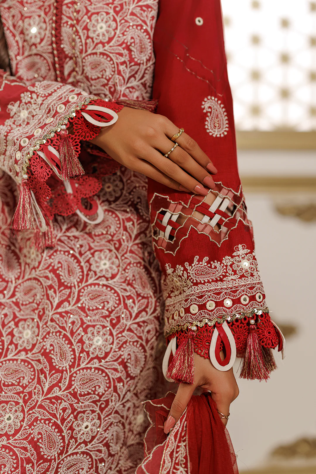 Embroidered Shirt Shalwar Dupatta - 4228 - Image 9