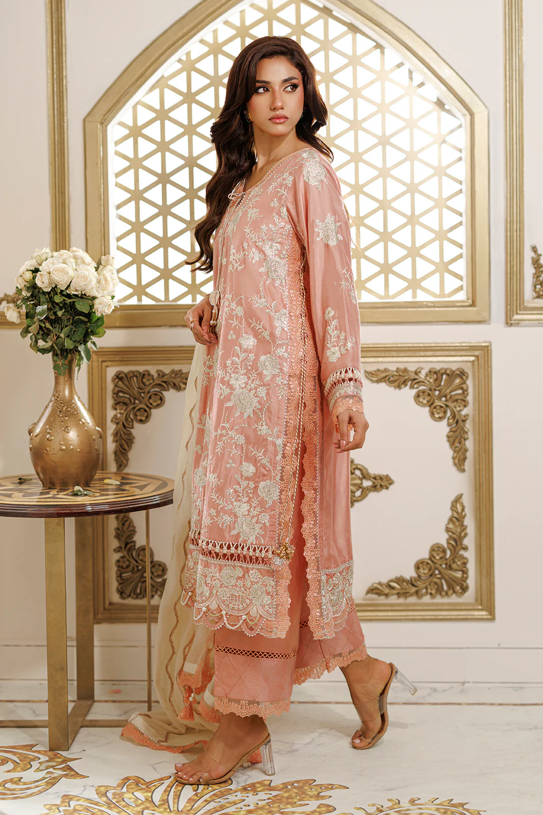 Embroidered Shirt Shalwar Dupatta - 4229 - Image 15