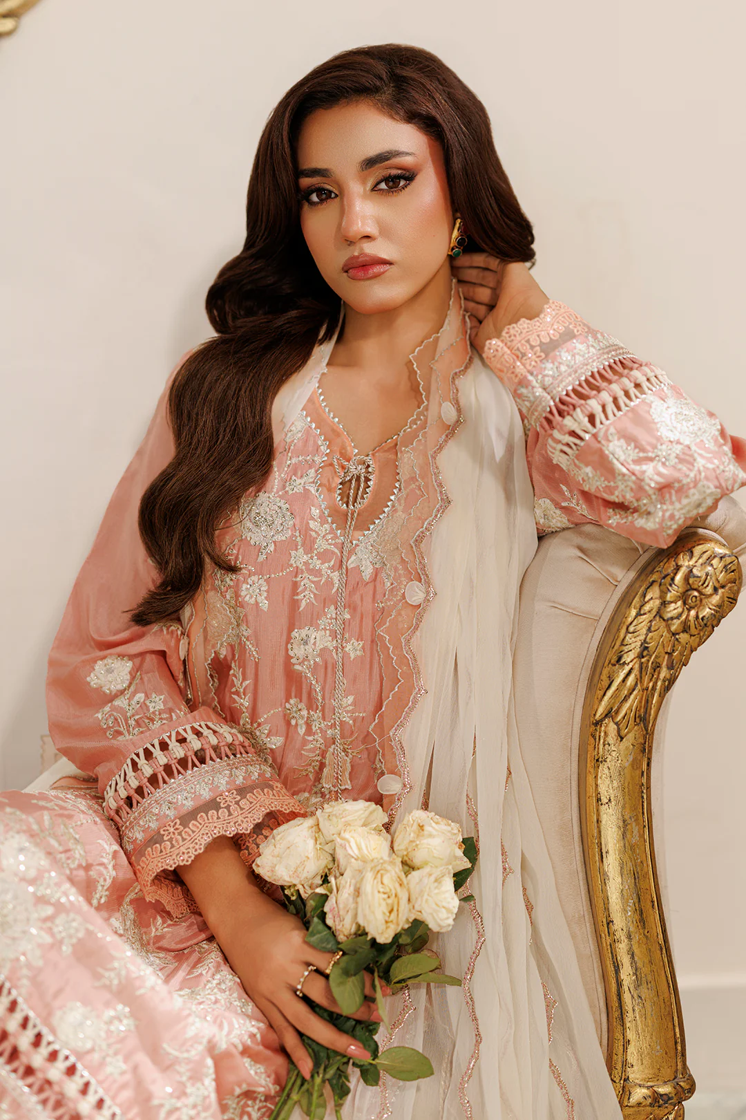 Embroidered Shirt Shalwar Dupatta - 4229 - Image 2