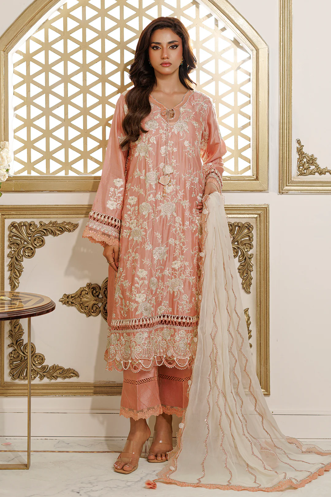 Embroidered Shirt Shalwar Dupatta - 4229 - Image 5