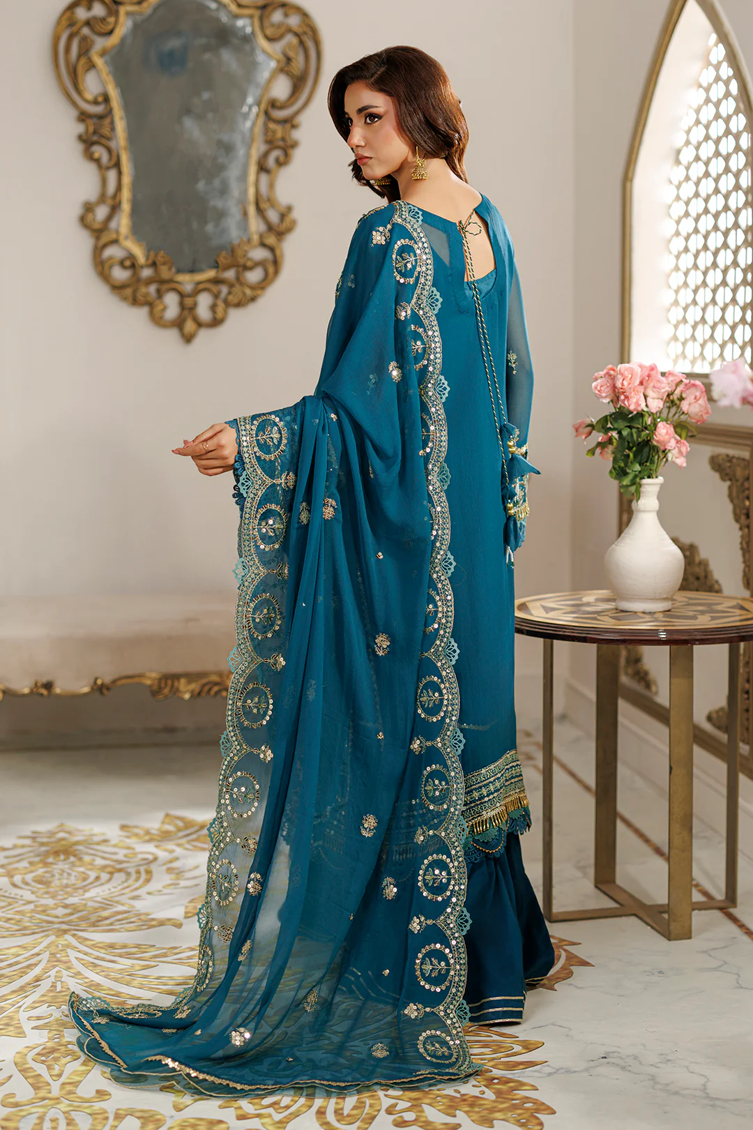 Embroidered Shirt Shalwar Dupatta - 4233 - Image 13