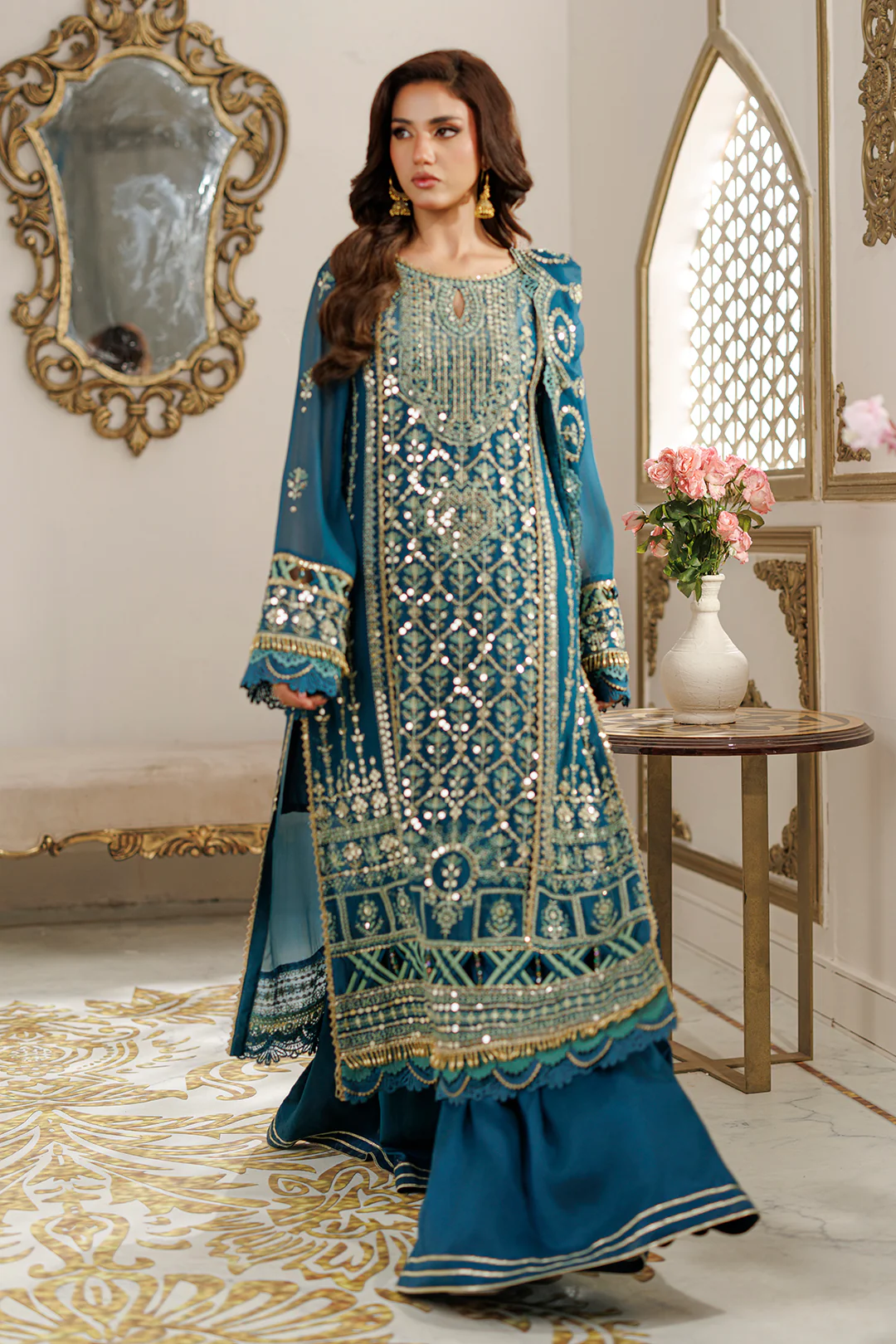 Embroidered Shirt Shalwar Dupatta - 4233 - Image 7