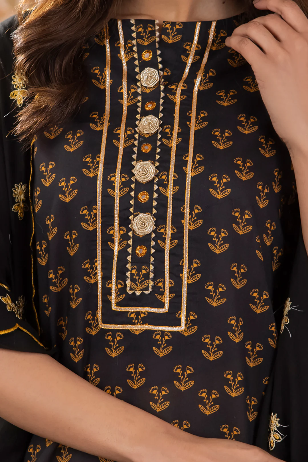Embroidered Shirt Shalwar Dupatta - 1107 - Image 4