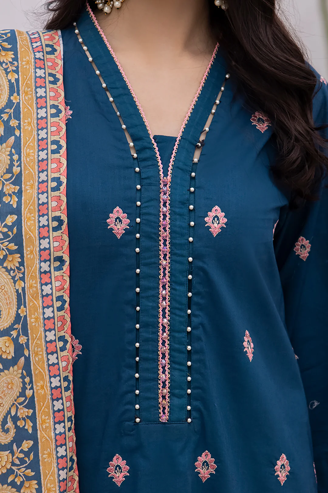 Embroidered Shirt Shalwar Dupatta - 1127 - Image 4