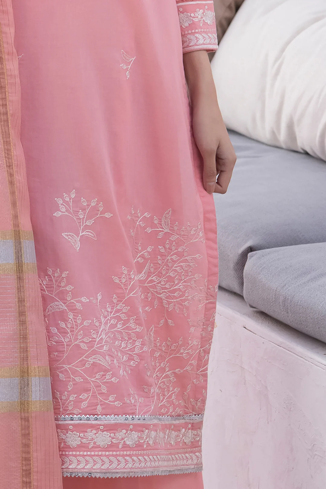 Embroidered Shirt Shalwar Dupatta - 1134 - Image 4