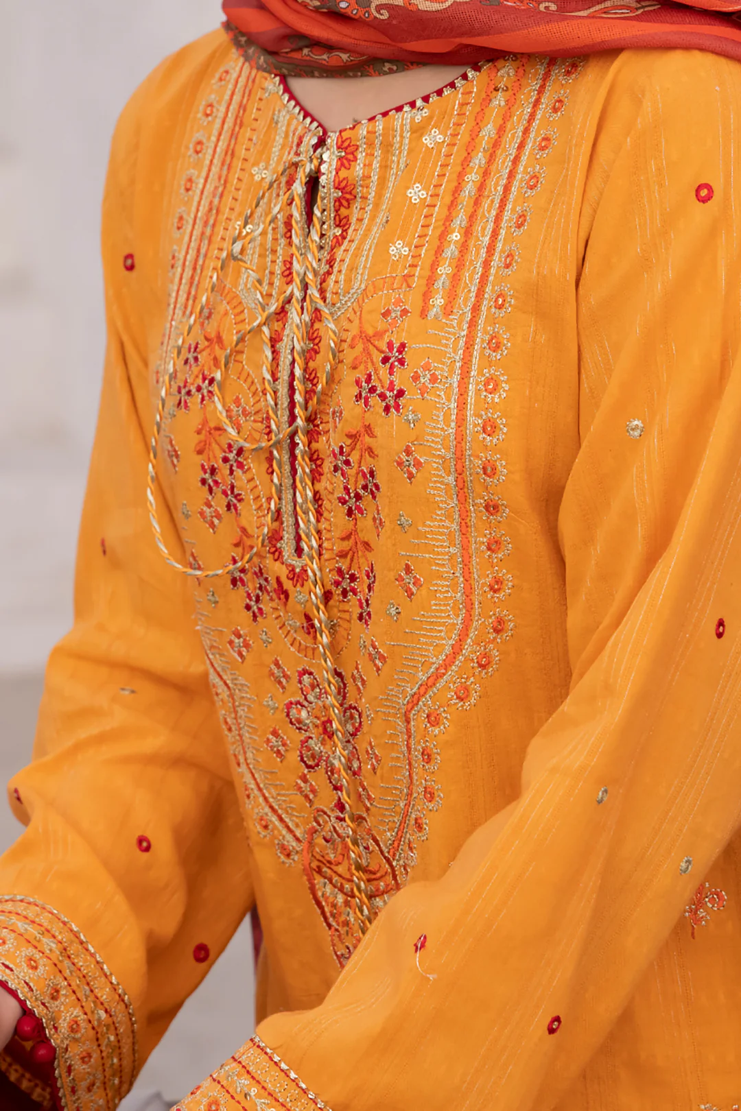 Embroidered Shirt Shalwar Dupatta - 1149 - Image 4