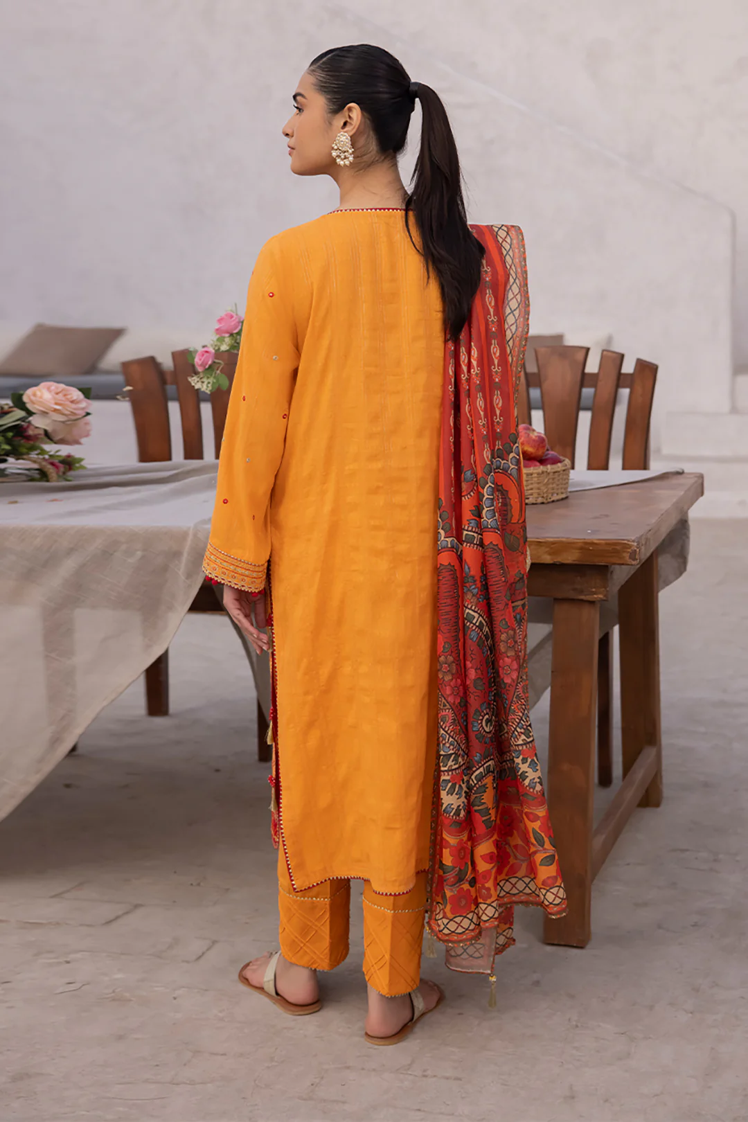 Embroidered Shirt Shalwar Dupatta - 1149 - Image 5
