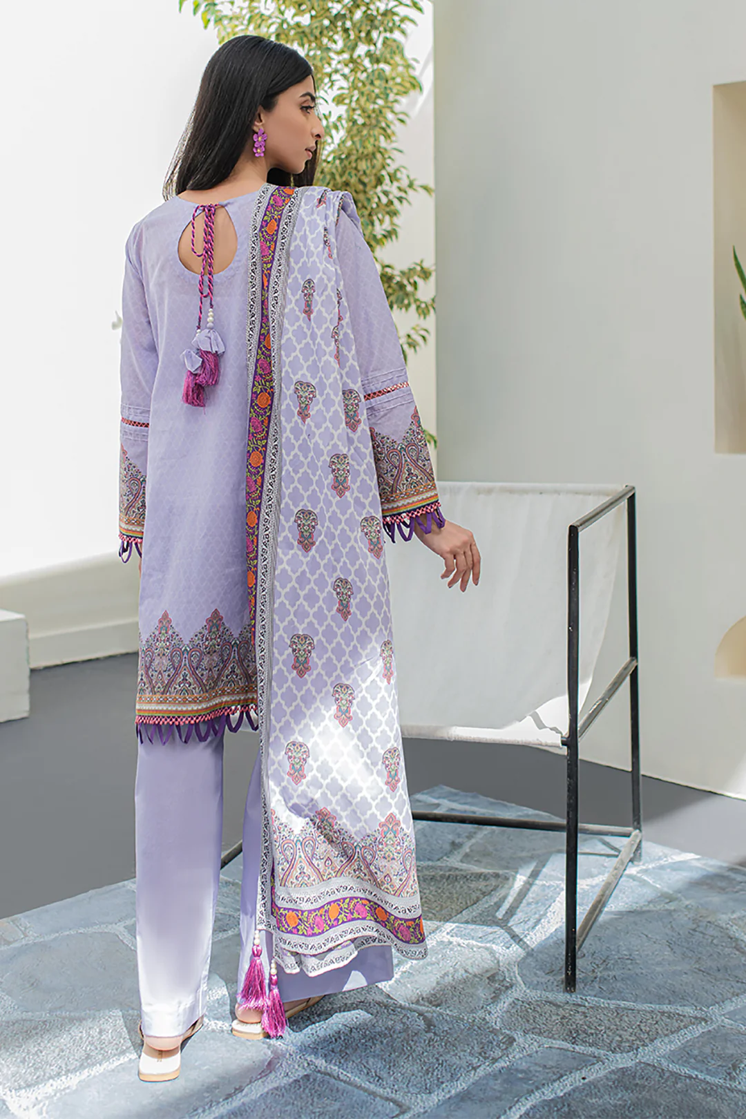 Embroidered Shirt Shalwar Dupatta - 1246 - Image 5