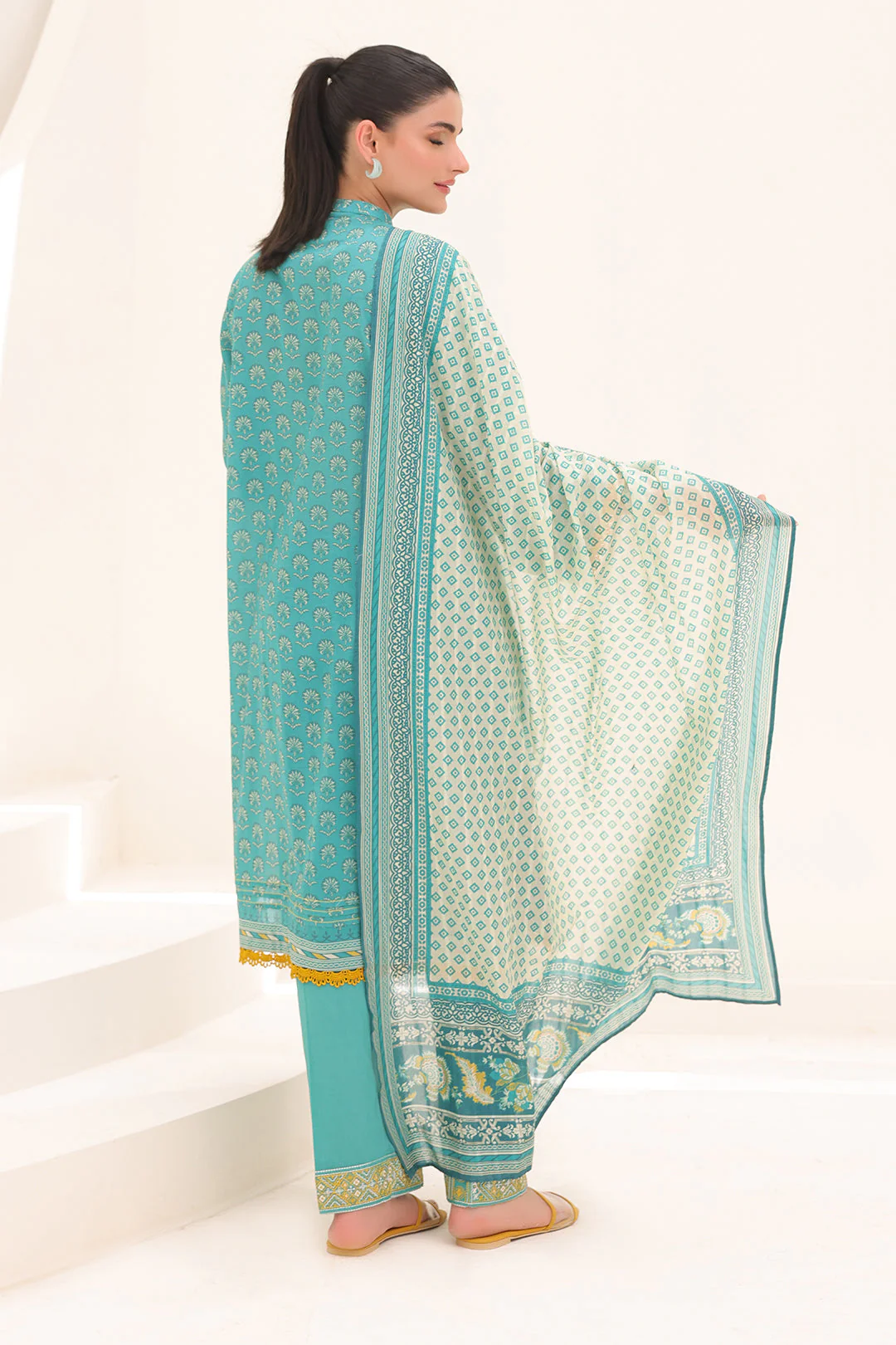 Embroidered Shirt Shalwar Dupatta - 1253 - Image 5