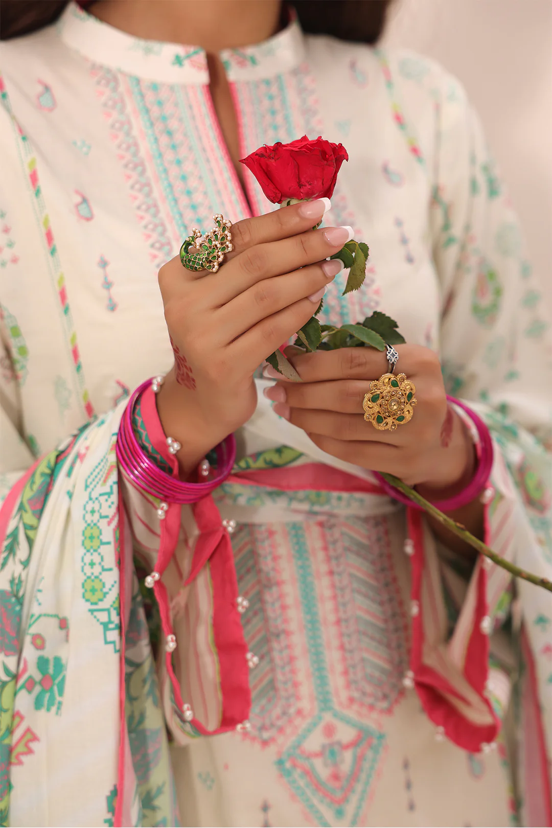 Embroidered Shirt Shalwar Dupatta - 1254 - Image 5