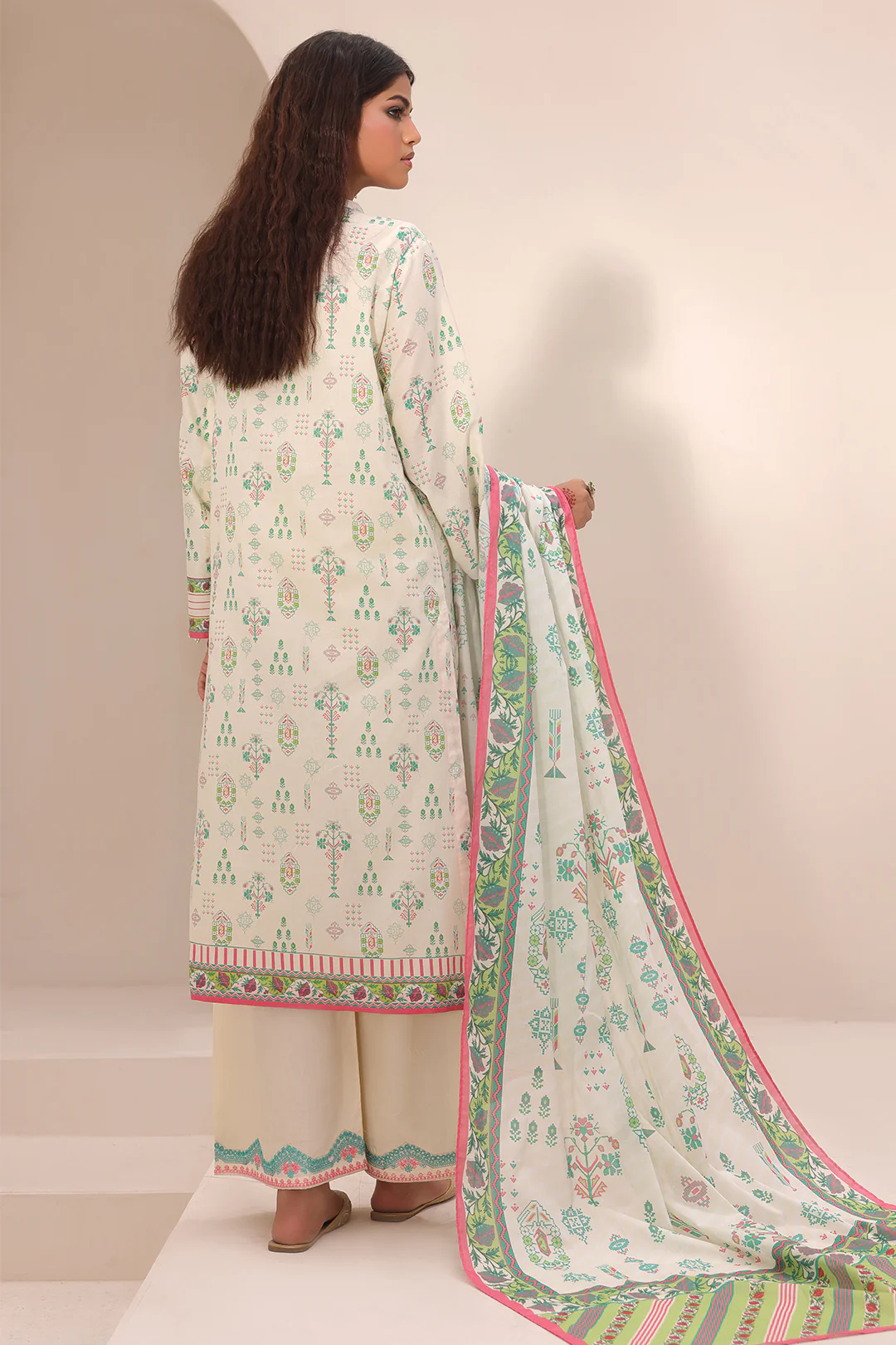 Embroidered Shirt Shalwar Dupatta - 1254 - Image 6